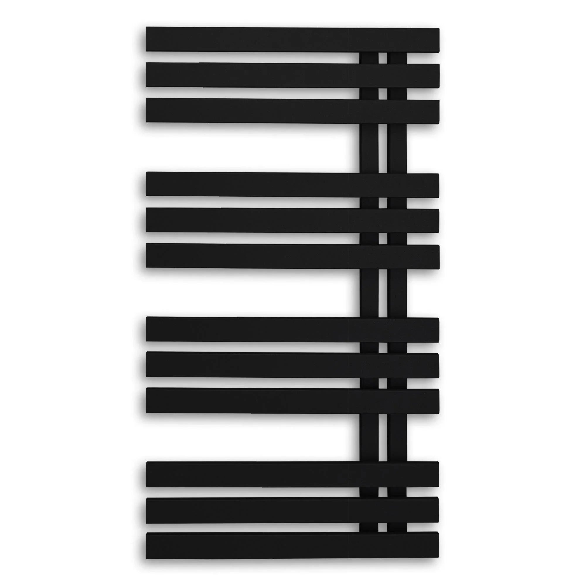 Badheizkörper 1000x500mm Anschluss links rechts schwarz matt seitlich offen - heizkoerper.shop