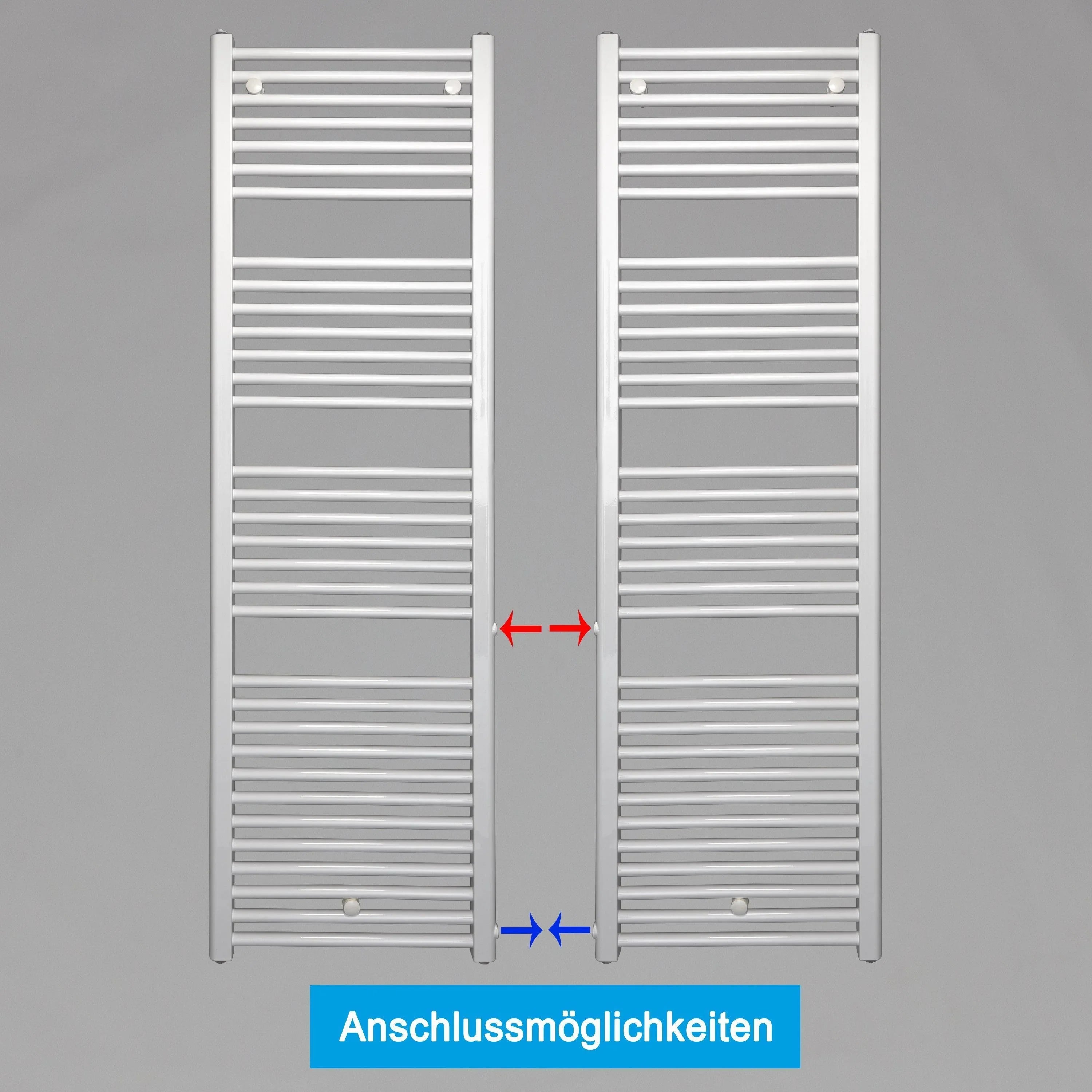 Badheizkörper Austauschheizkörper weiß links rechts Seitenanschluss