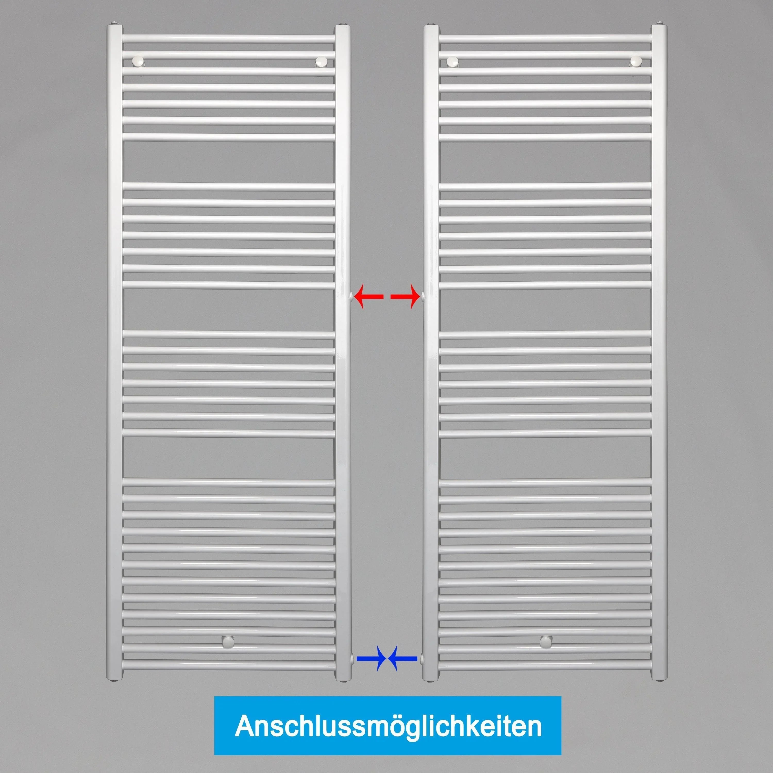 Badheizkörper Austauschheizkörper weiß links rechts Seitenanschluss