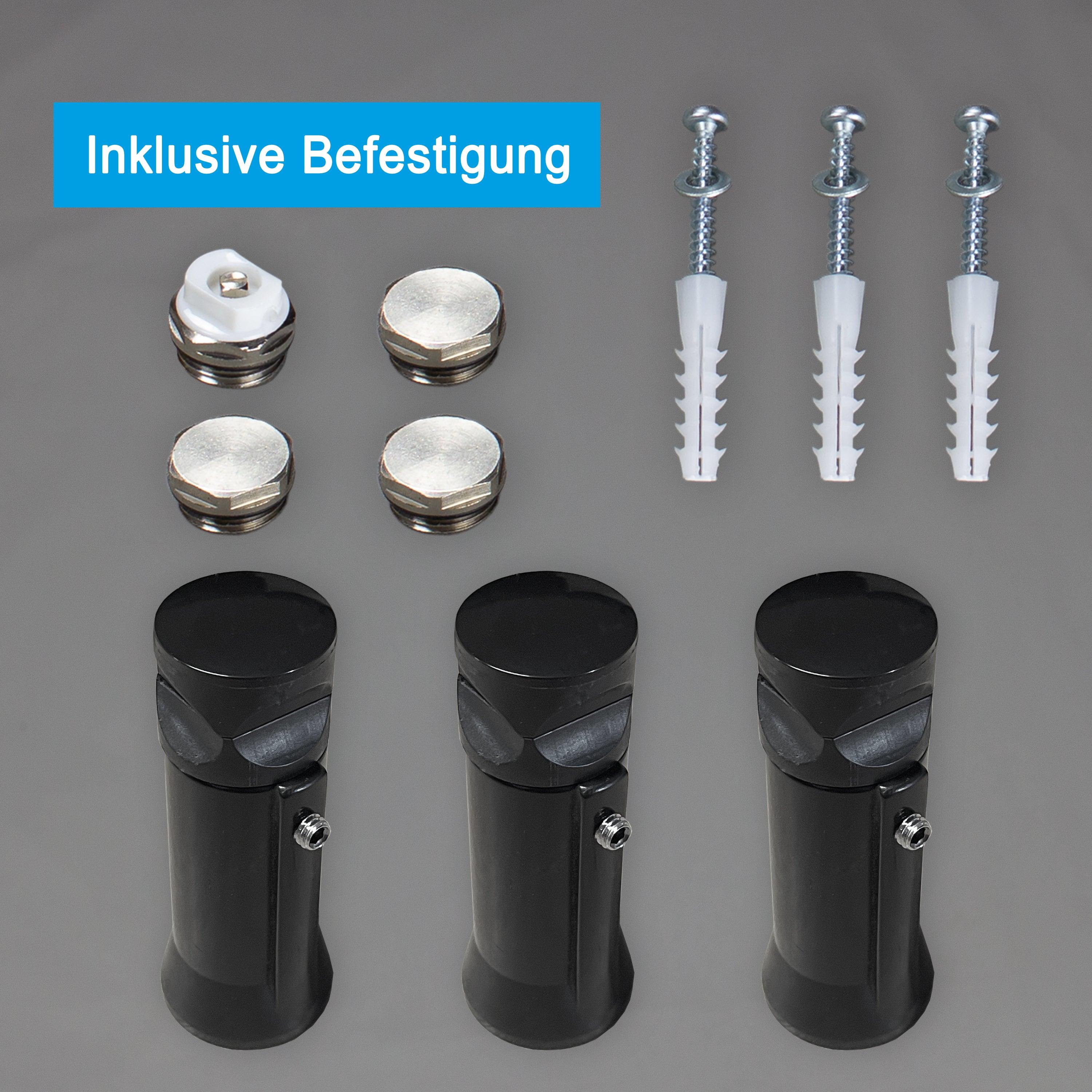 Handtuchheizkörper mit Mittelanschluss Handtuchhalter Badezimmer Handtuchwärmer