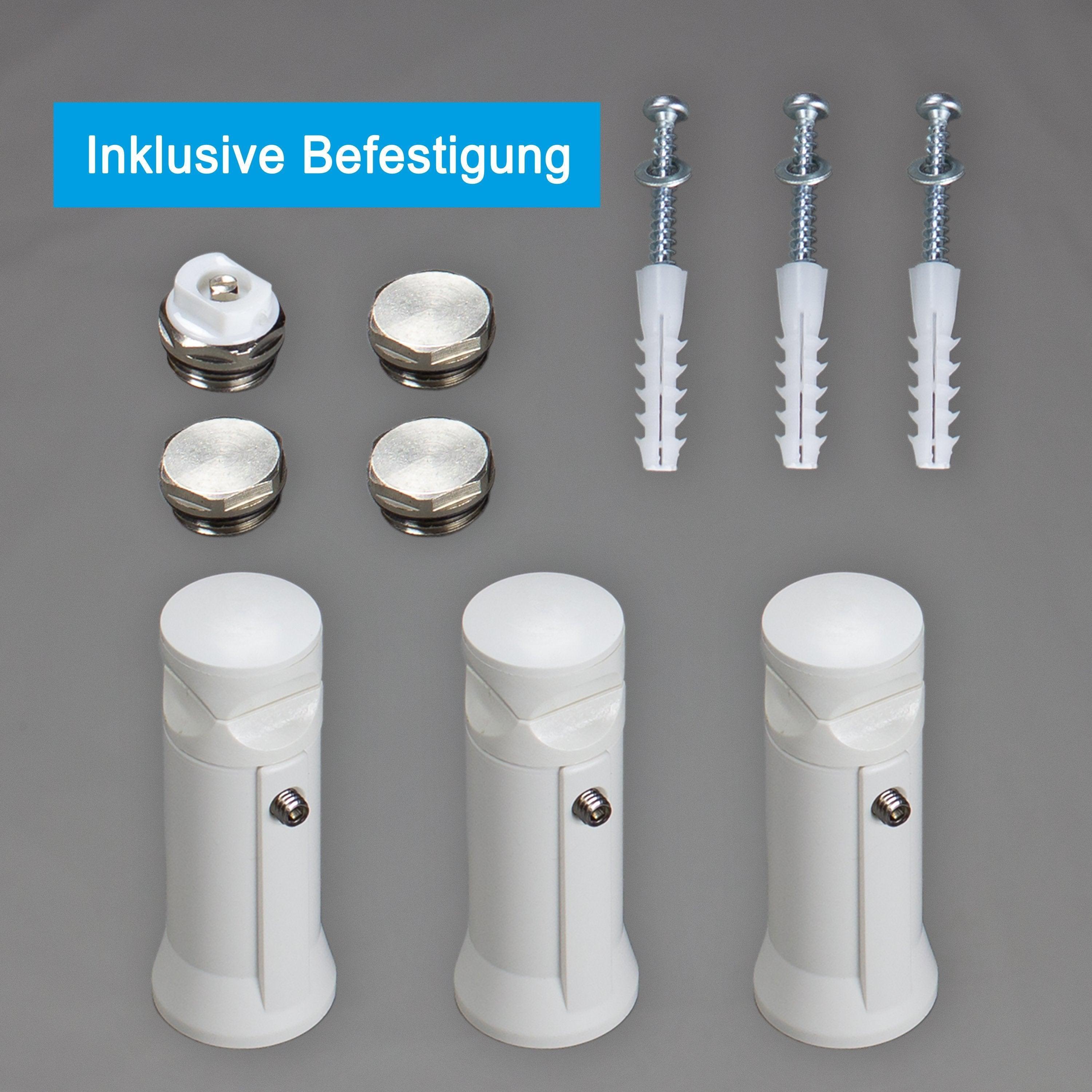 Handtuchheizkörper mit Mittelanschluss Handtuchhalter Badezimmer Handtuchwärmer