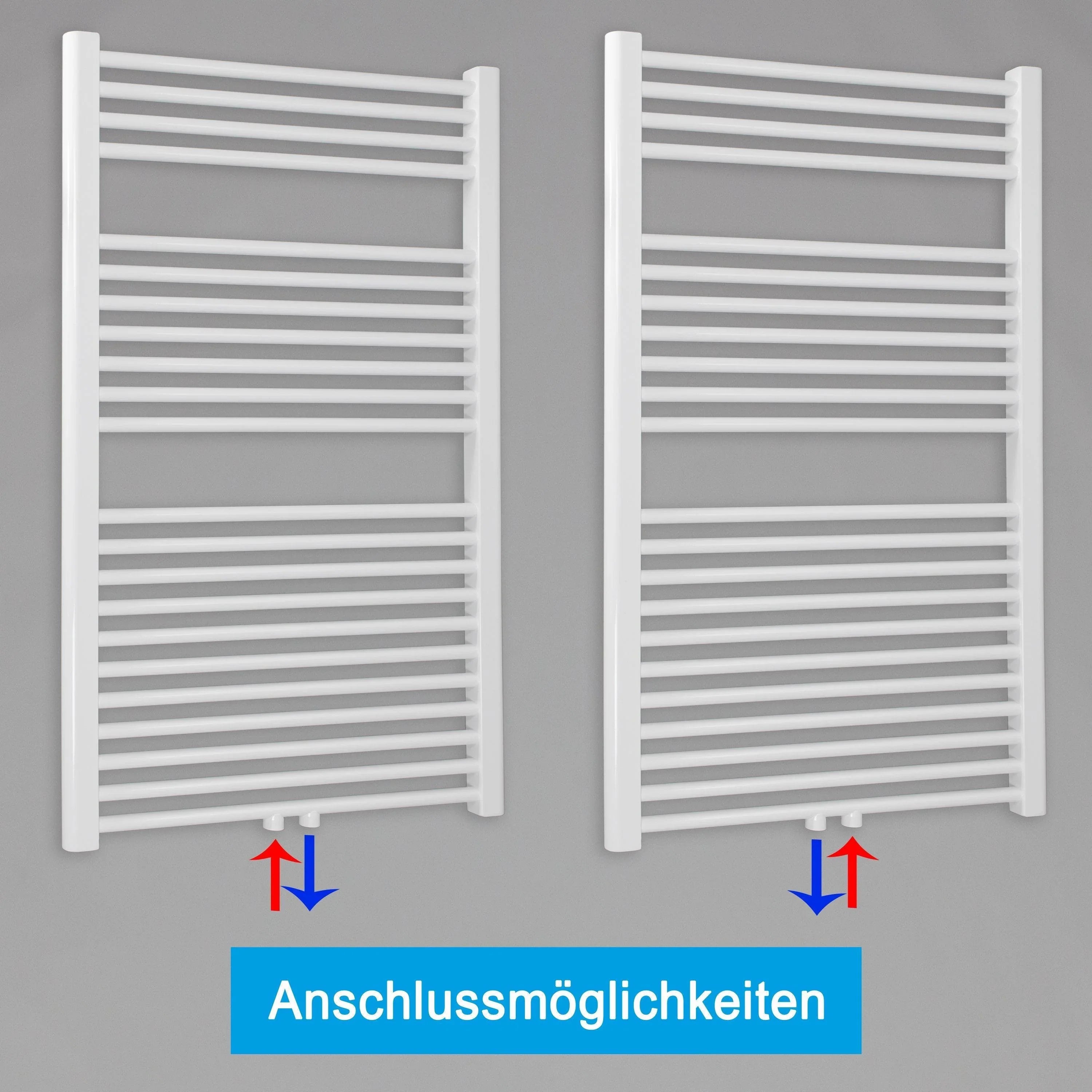 Handtuchheizkörper mit Mittelanschluss Handtuchhalter Badezimmer Handtuchwärmer