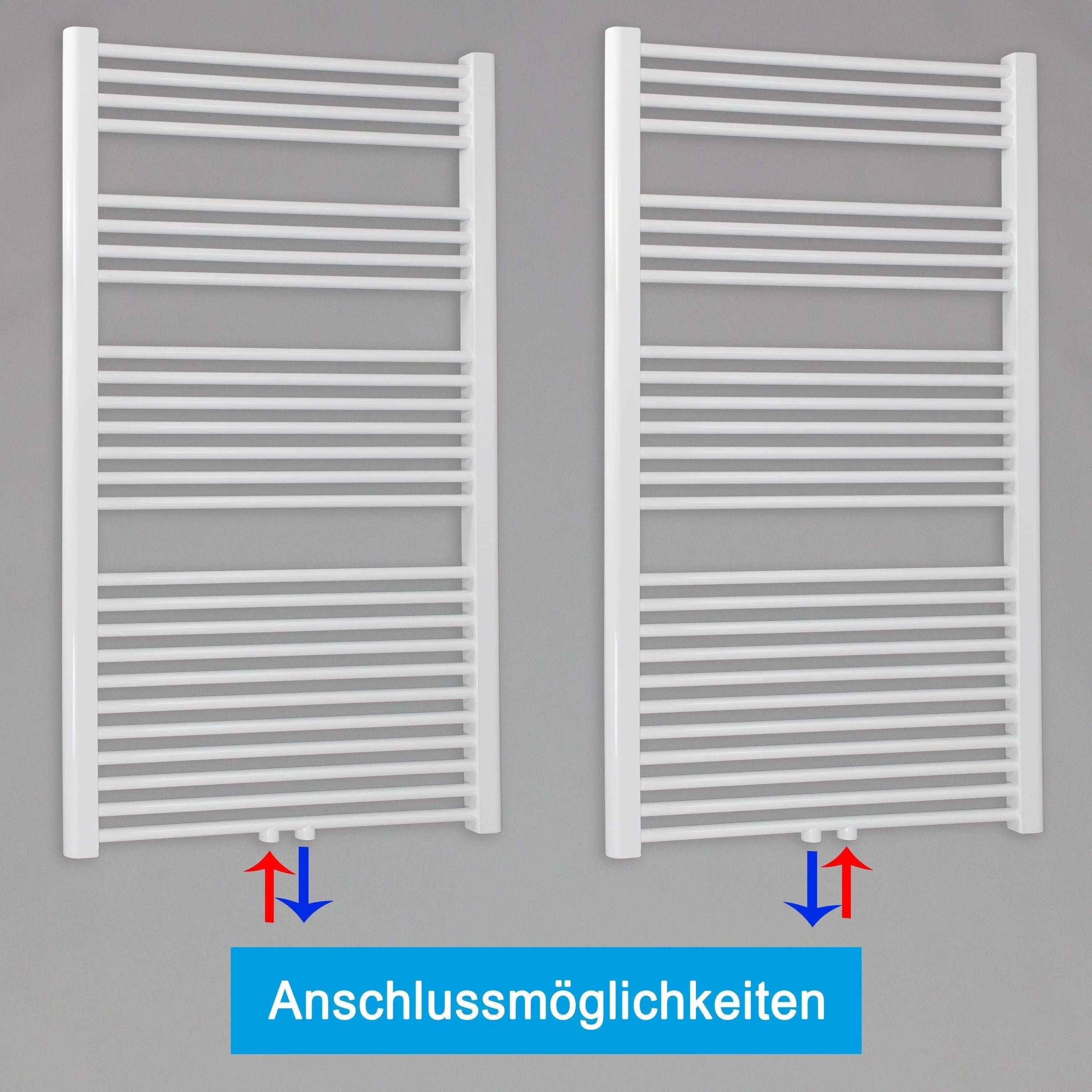 Handtuchheizkörper mit Mittelanschluss Handtuchhalter Badezimmer Handtuchwärmer