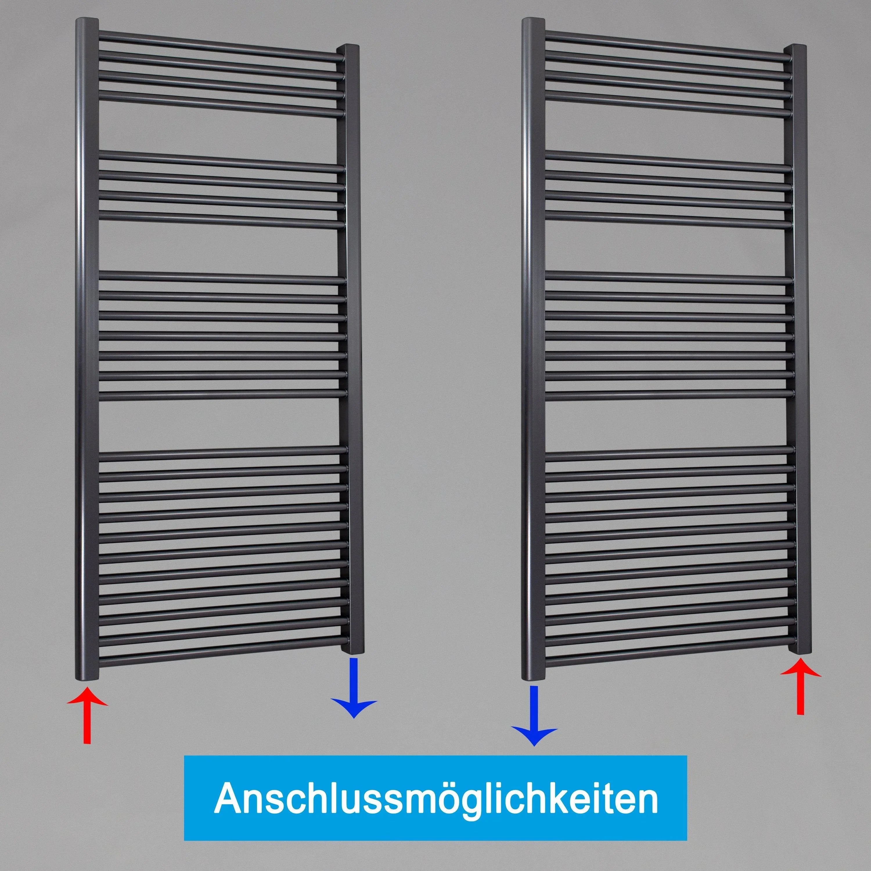 Badheizkörper gerade mit Standardanschluss Handtuchhalter Badezimmer