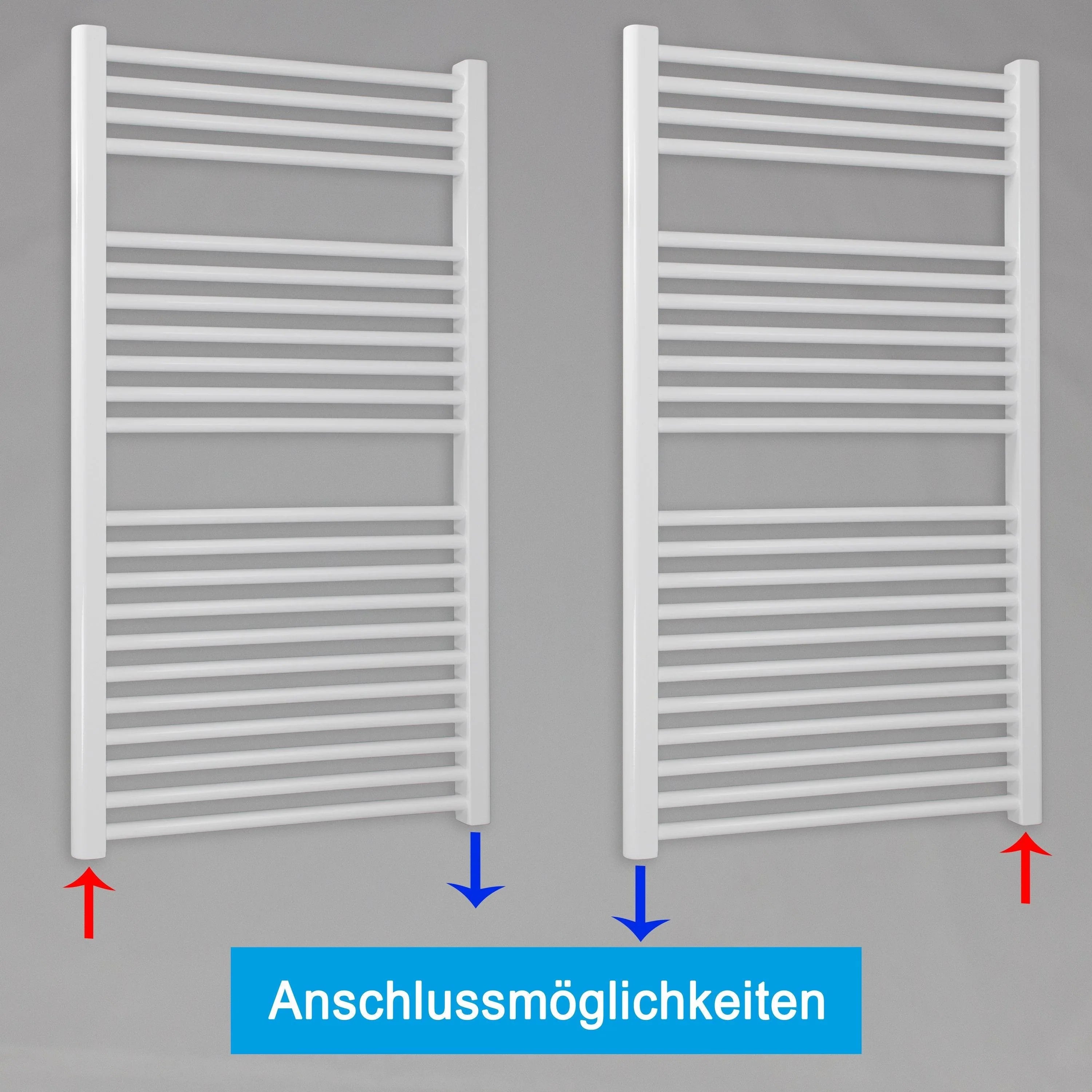 Badheizkörper gerade mit Standardanschluss Handtuchhalter Badezimmer