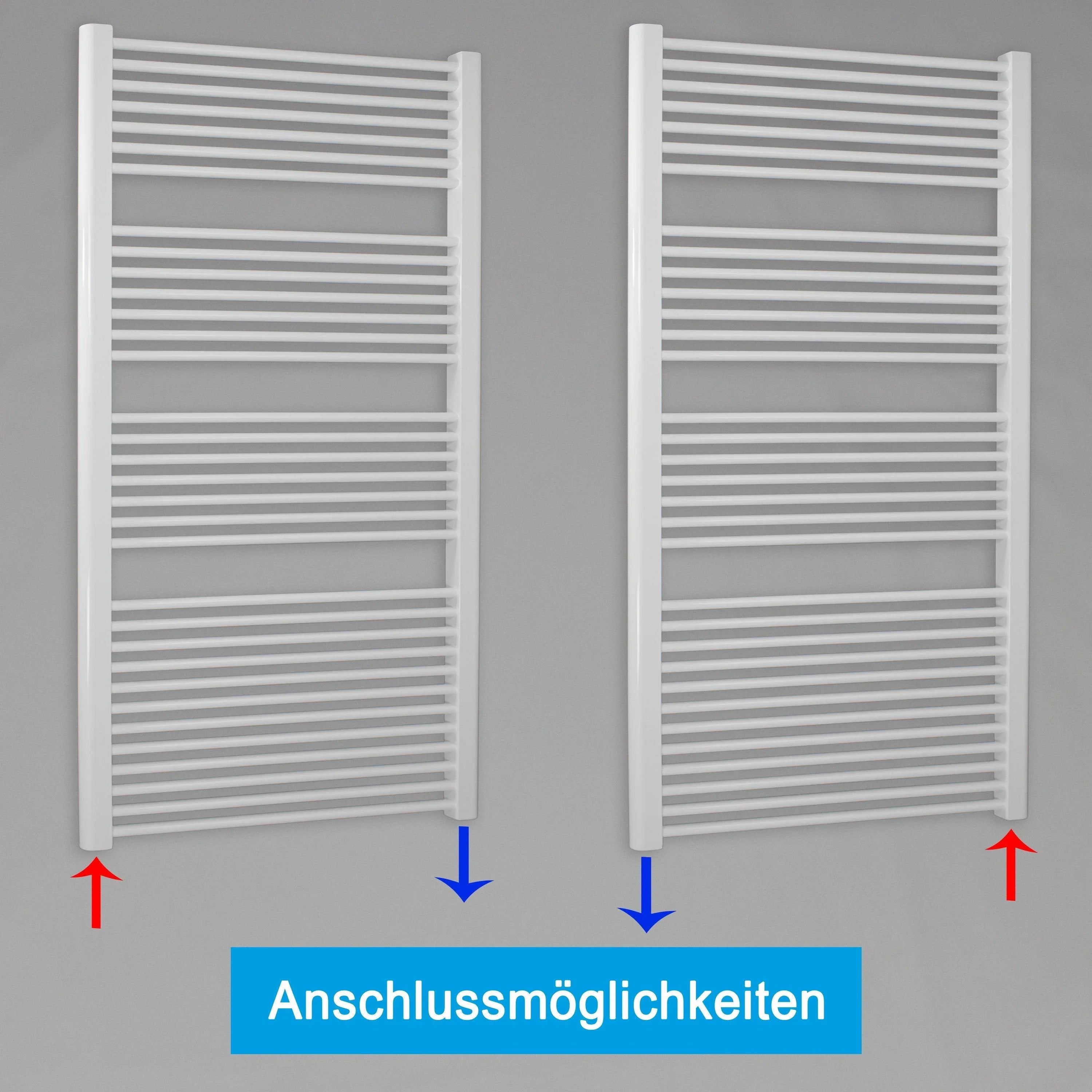 Badheizkörper gerade mit Standardanschluss Handtuchhalter Badezimmer