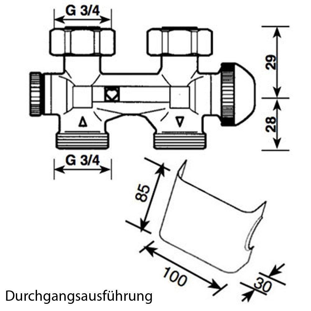 Anschlussset für Heizkörper Multiblock