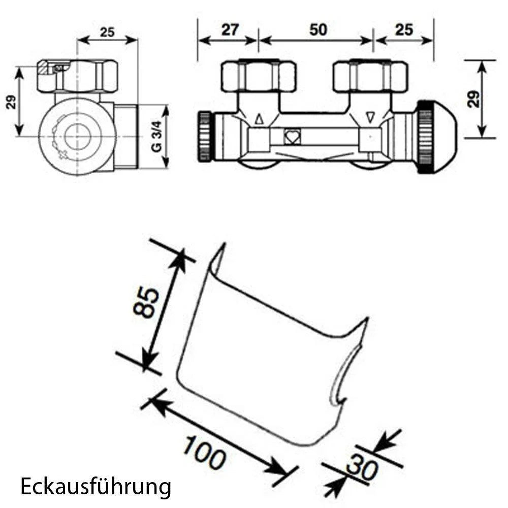 Kit de raccordement pour radiateurs Multiblock