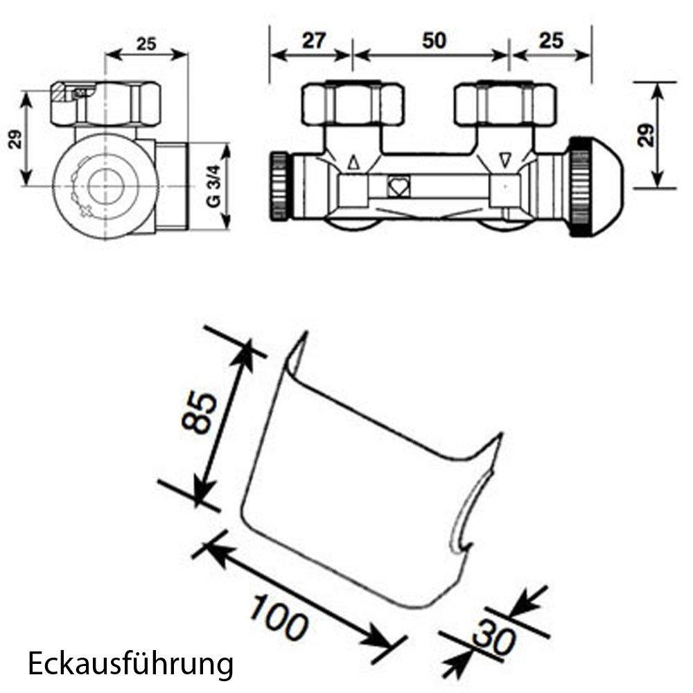 Anschlussset für Heizkörper Multiblock