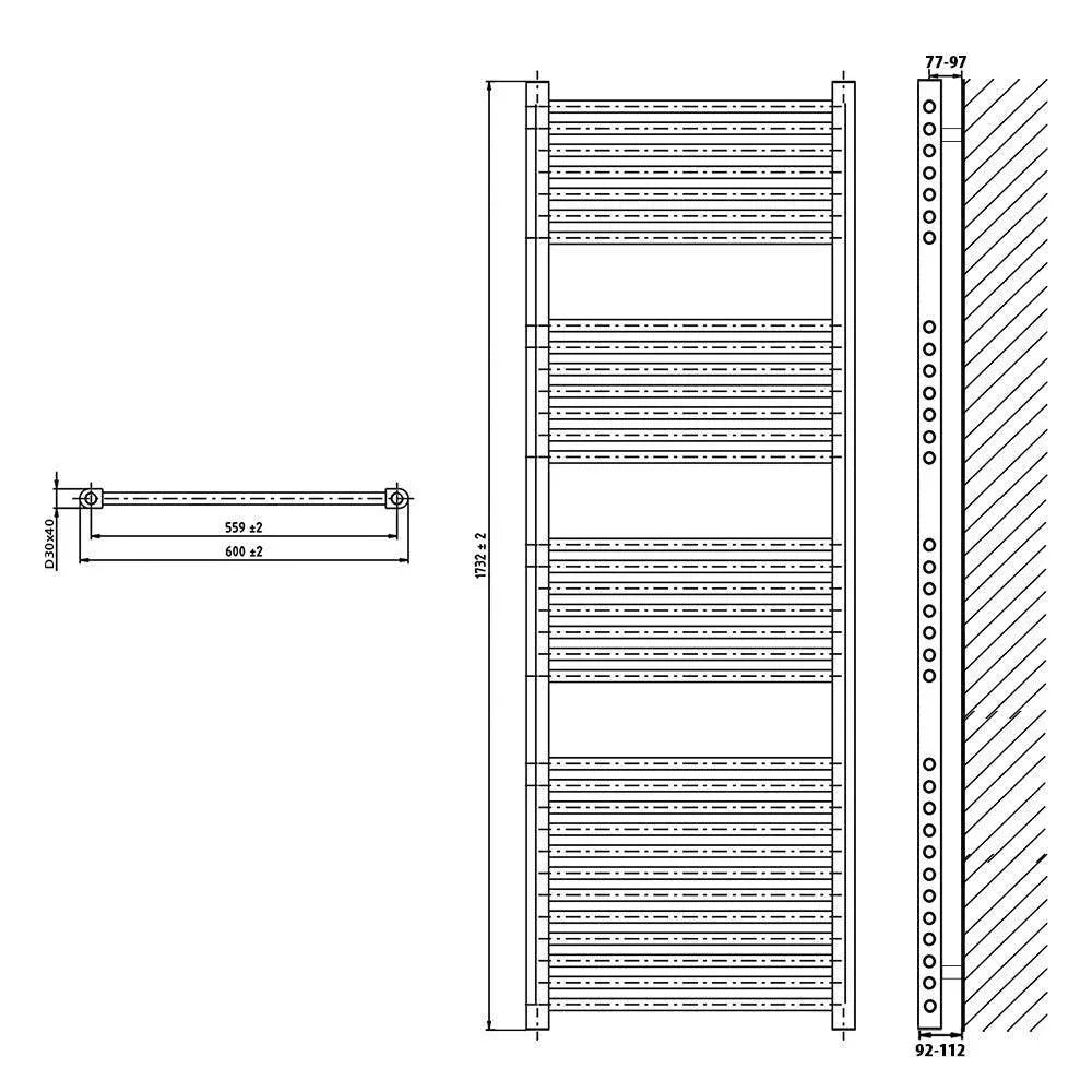Radiateur de salle de bain électrique avec thermostat analogique