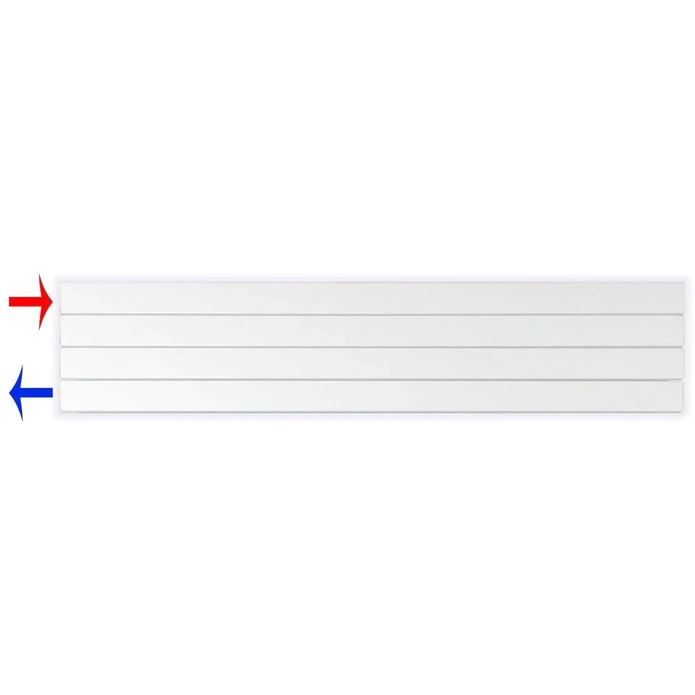 Flachheizkörper 298 x 1400 horizontal mit seitlichem Anschluss Heizkörper Badheizkörper flach - heizkoerper.shop