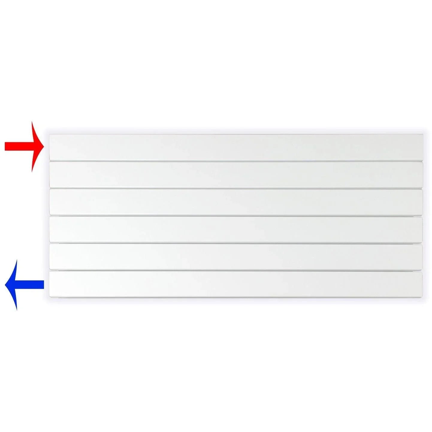 Flachheizkörper 450 x 1000 horizontal mit seitlichem Anschluss Heizkörper Badheizkörper flach - heizkoerper.shop