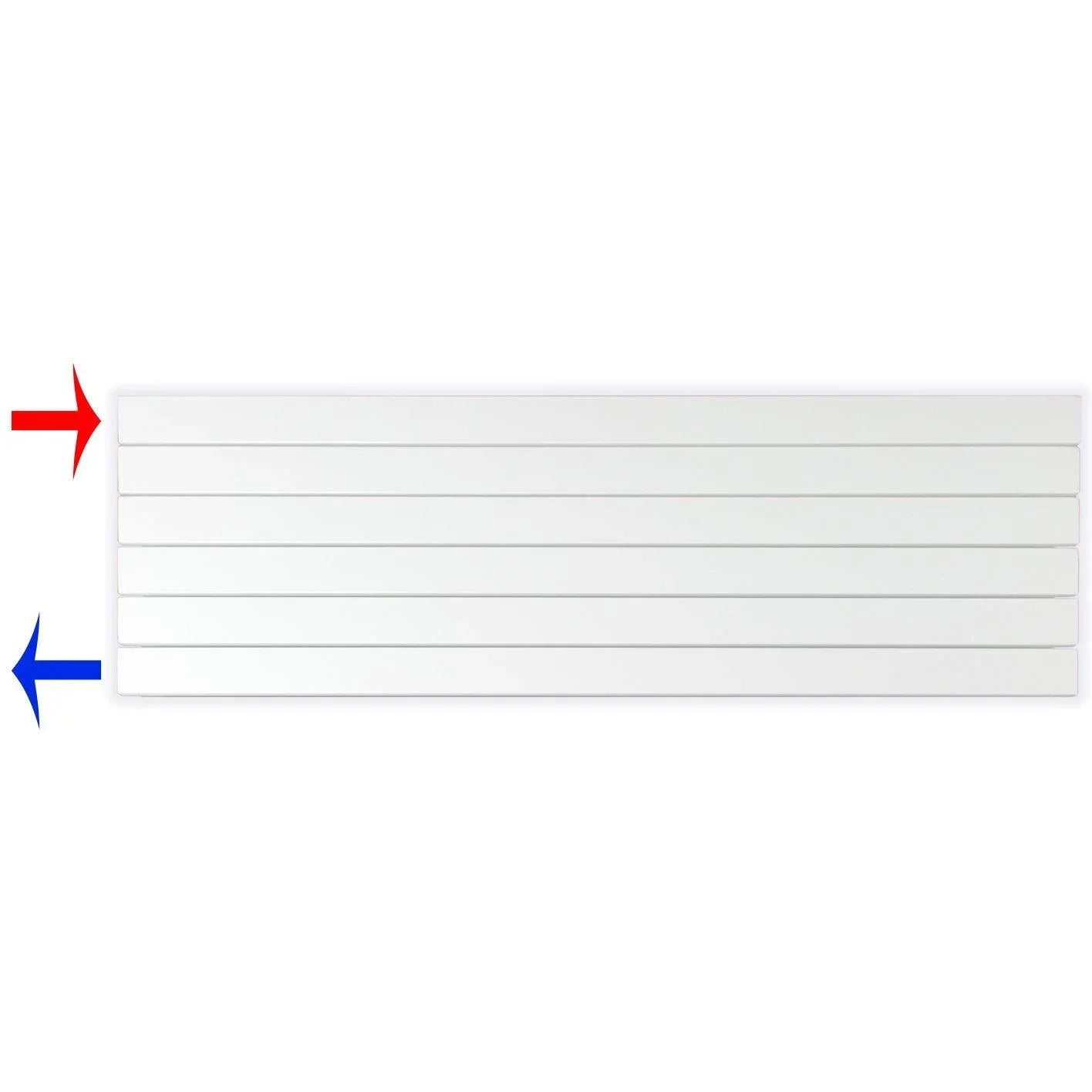 Flachheizkörper 450 x 1400 horizontal mit seitlichem Anschluss Heizkörper Badheizkörper flach - heizkoerper.shop