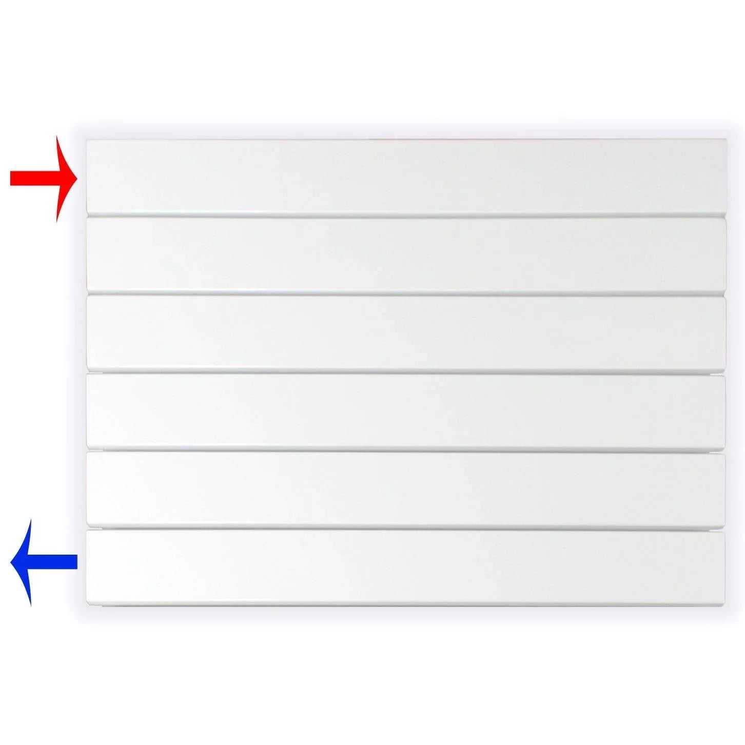 Flachheizkörper 450 x 600 horizontal mit seitlichem Anschluss Heizkörper Badheizkörper flach - heizkoerper.shop