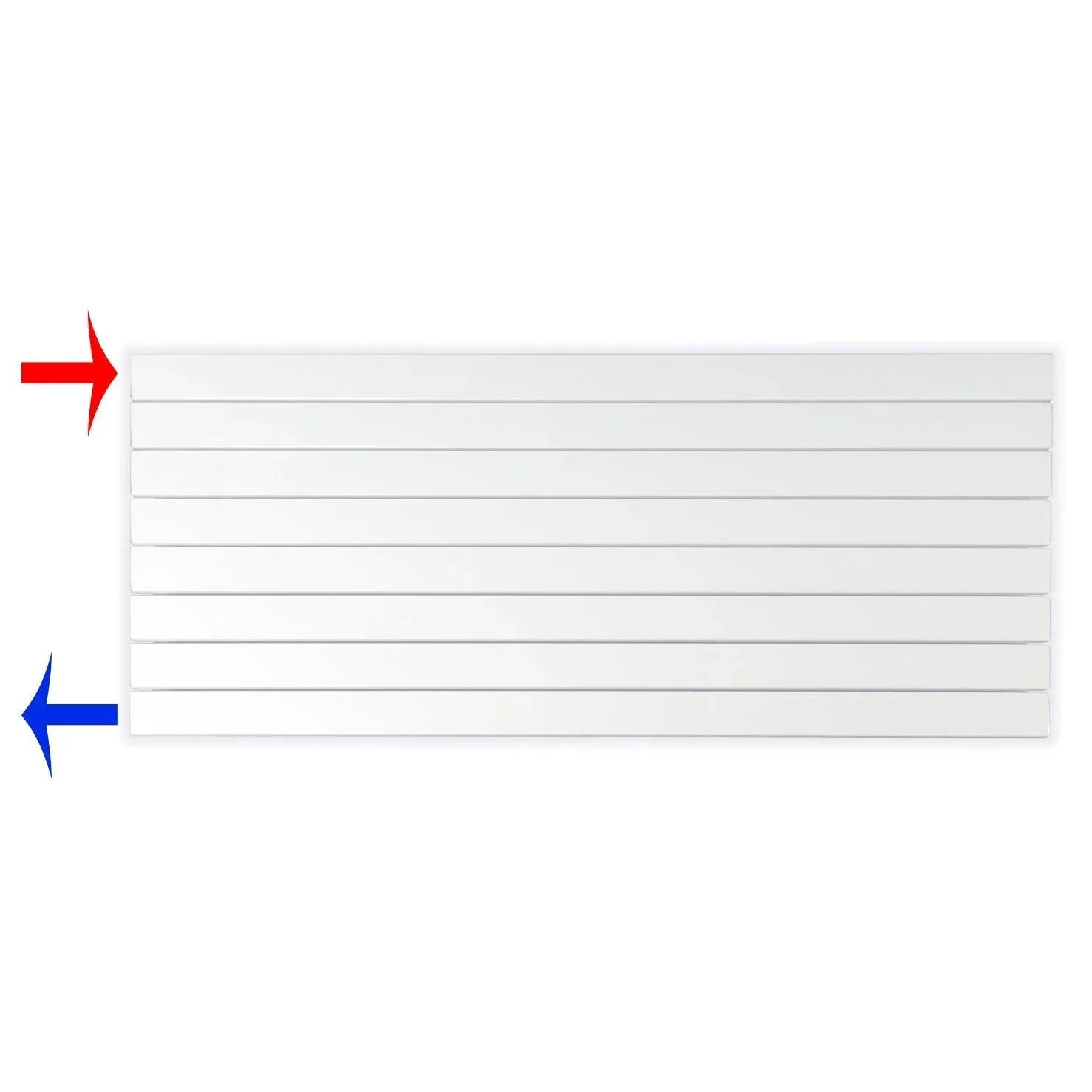 Flachheizkörper 602 x 1400 horizontal mit seitlichem Anschluss Heizkörper Badheizkörper flach - heizkoerper.shop
