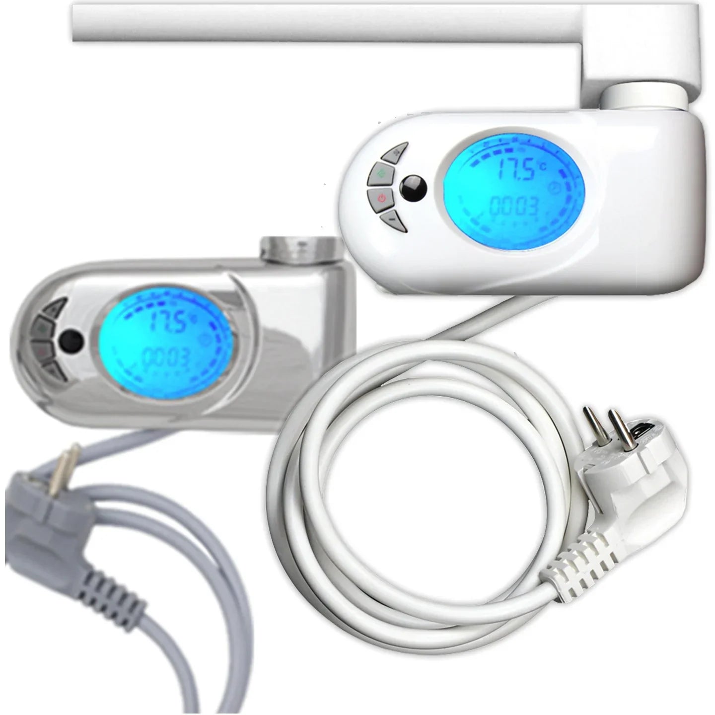 Heizstab mit digitalem Thermotimer elektronisch für Badheizkörper und Raumheizkörper - heizkoerper.shop