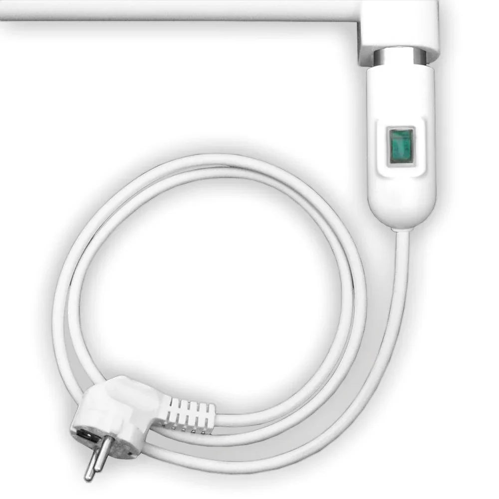 Heizstab mit Stecker und Schalter weiß elektronisch für Badheizkörper und Raumheizkörper - heizkoerper.shop