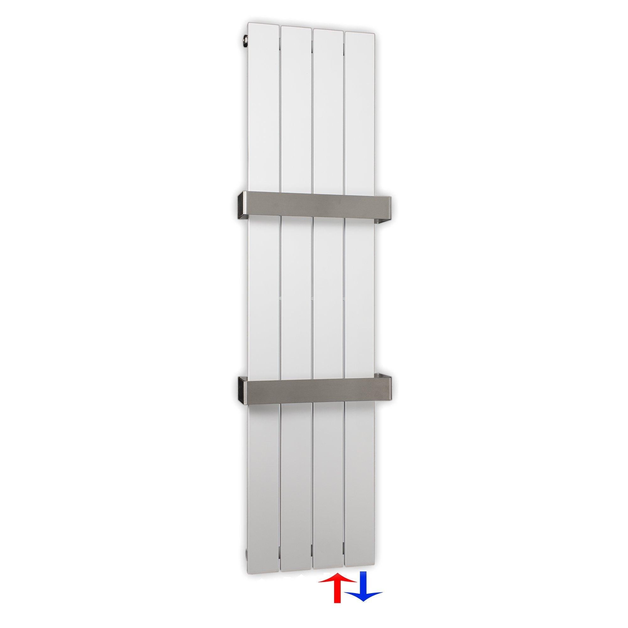 Flachheizkörper 1200 x 298 Handtuchstangen Bad Anschluss rechts versetztem Mittelanschluss flach - heizkoerper.shop