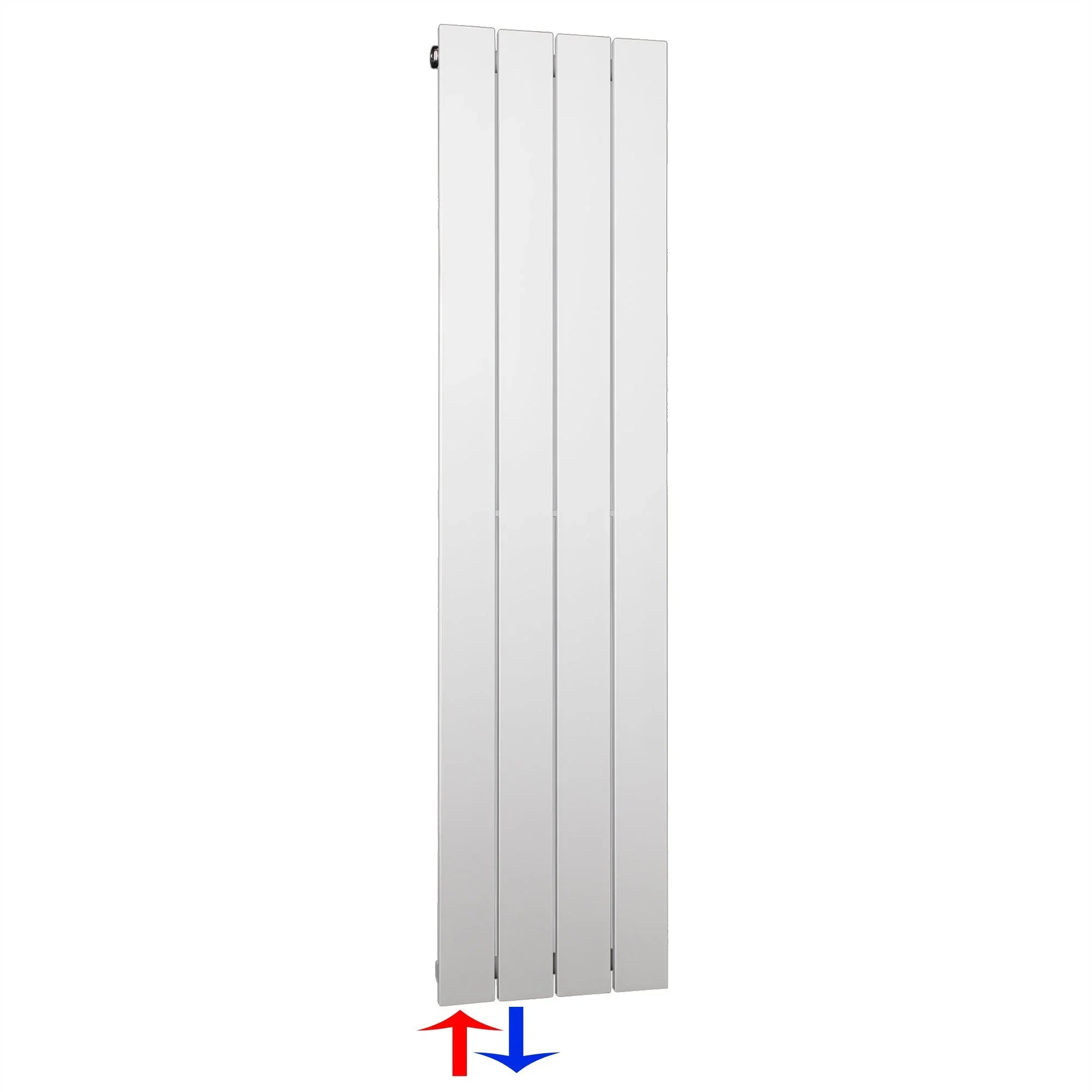 Design Paneelheizkörper Bad Flachheizkörper 1200 x 298 mit Anschluss links | mit versetztem Mittelanschluss flach - heizkoerper.shop