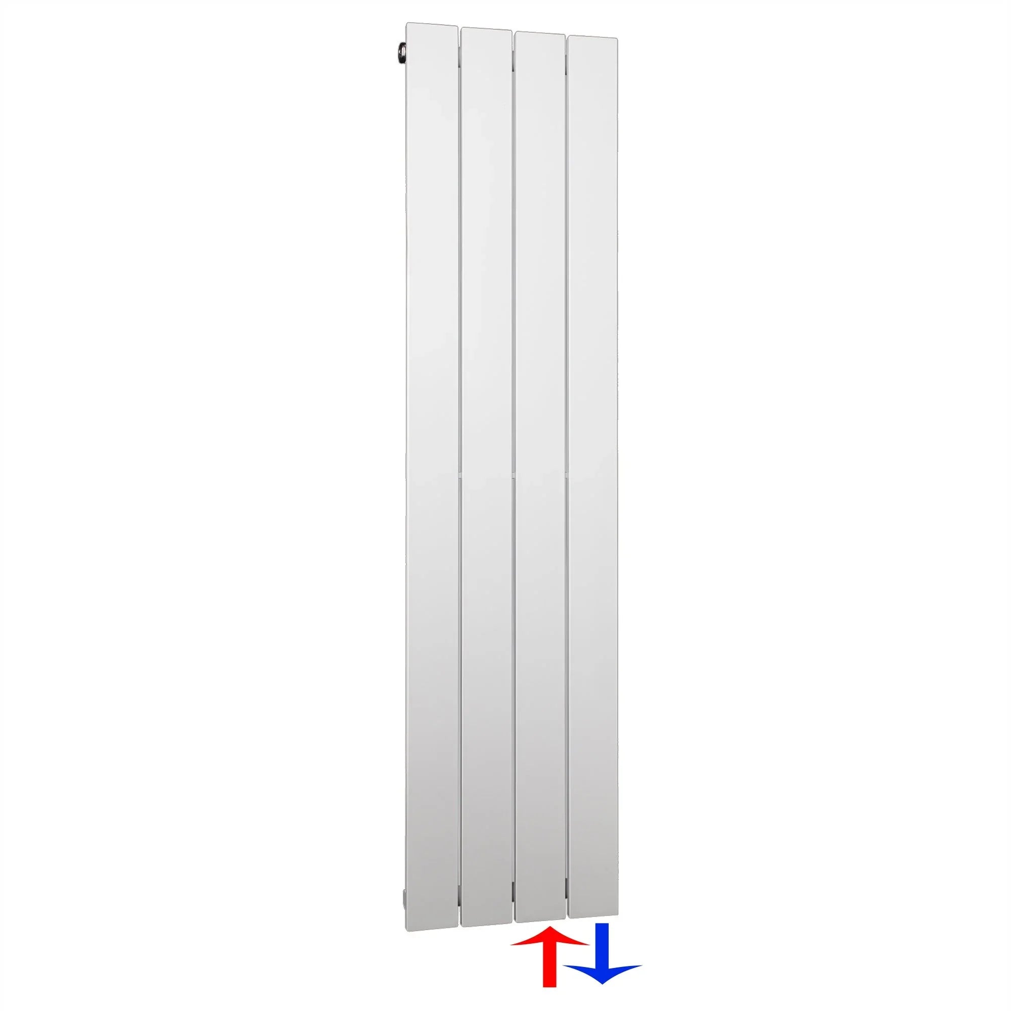 Design Paneelheizkörper Bad Flachheizkörper 1200 x 298 mit Anschluss rechts | mit versetztem Mittelanschluss flach - heizkoerper.shop