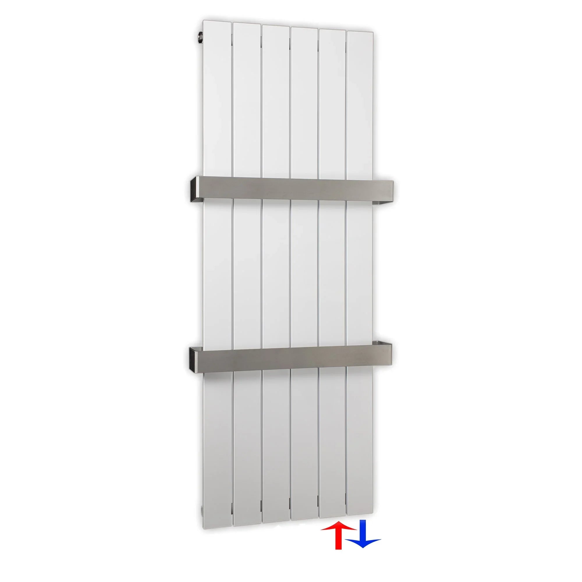Design Paneelheizkörper 1200 x 450 Handtuchstangen Bad Flachheizkörper Anschluss rechts versetztem Mittelanschluss flach - heizkoerper.shop