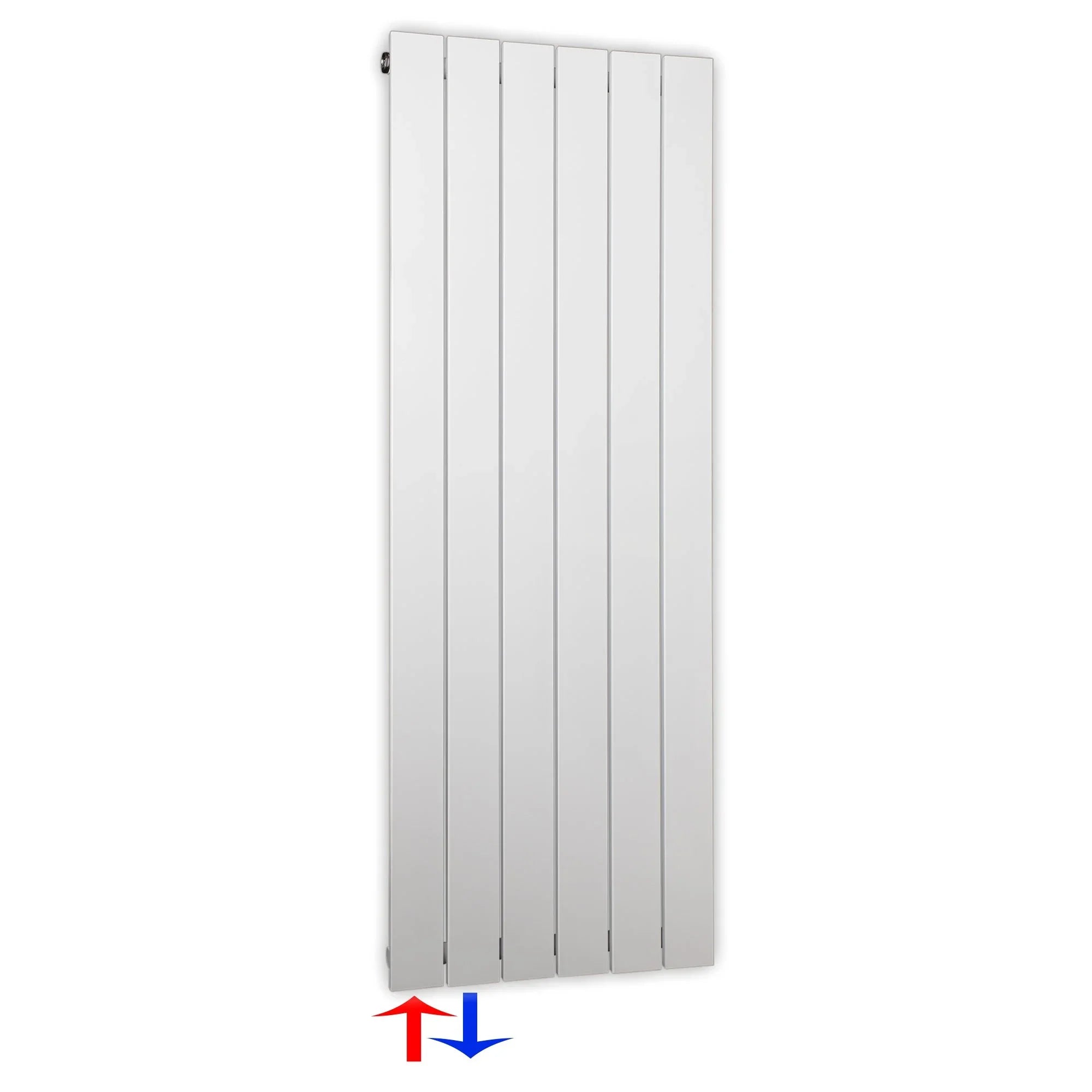 Design Paneelheizkörper Bad Flachheizkörper 1200 x 450 mit Anschluss links | mit versetztem Mittelanschluss flach - heizkoerper.shop