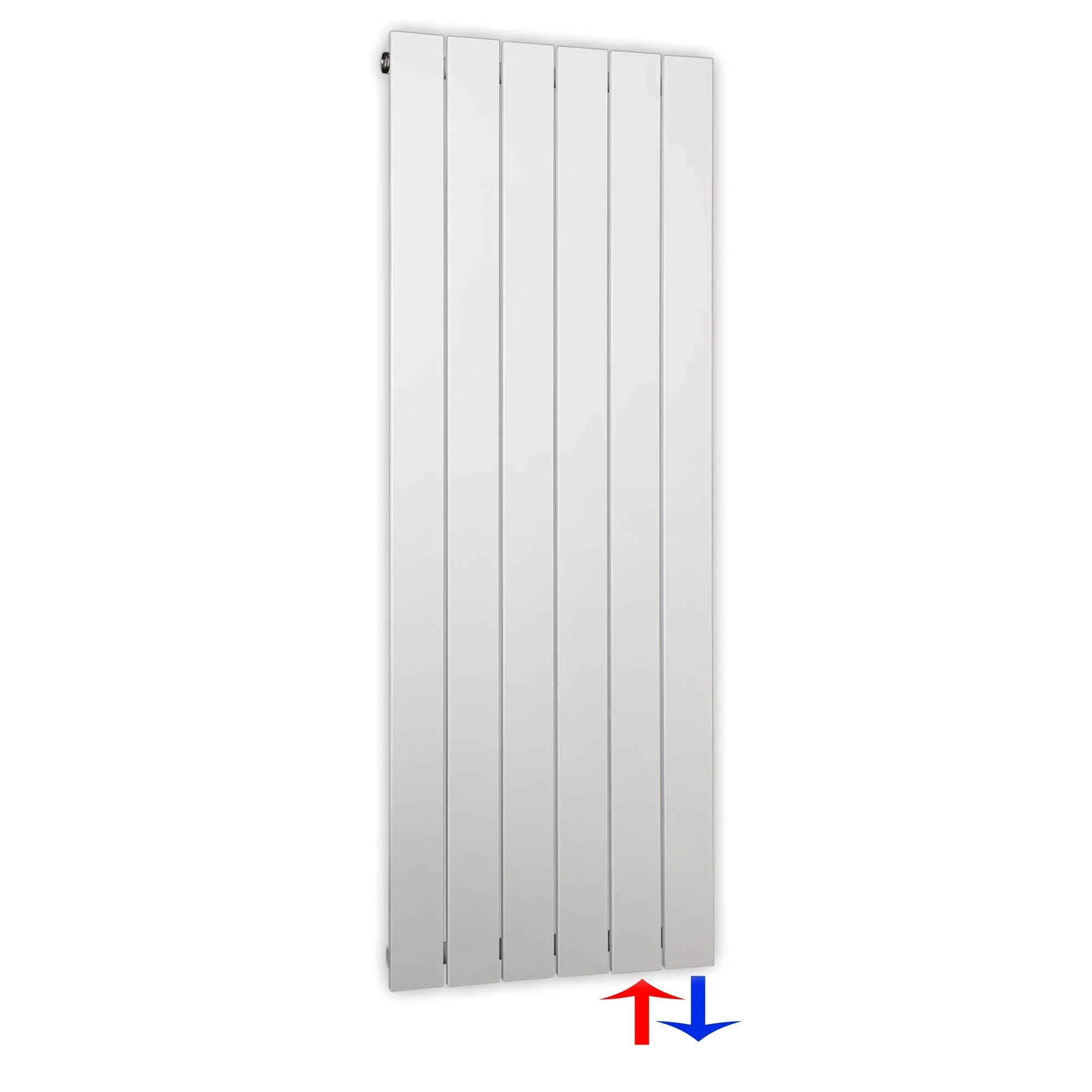 Design Paneelheizkörper Bad Flachheizkörper 1200 x 450 mit Anschluss rechts | mit versetztem Mittelanschluss flach - heizkoerper.shop