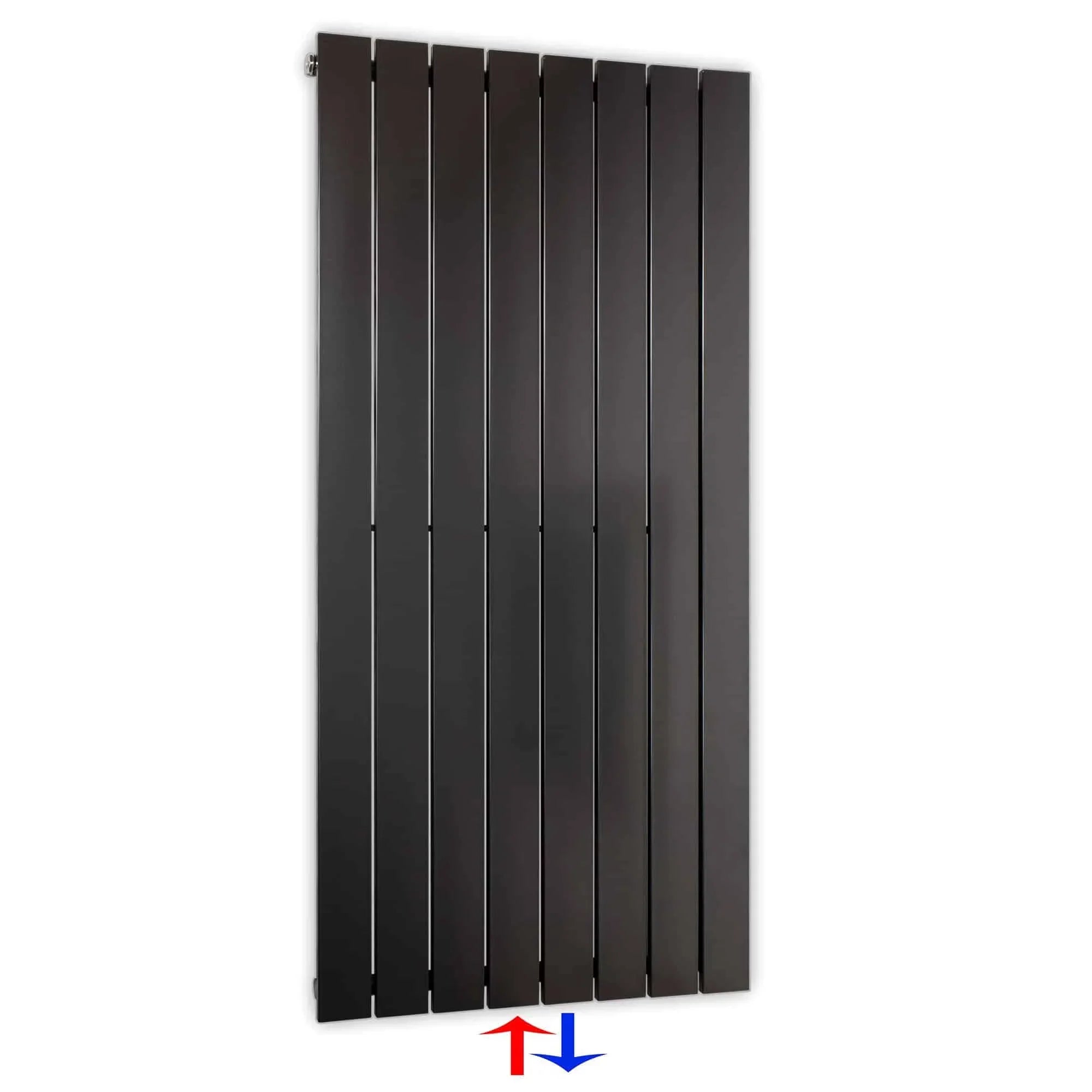Design Paneelheizkörper vertikal 1200 x 602 anthrazit Heizkörper Badheizkörper flach Badezimmer Heizung - heizkoerper.shop
