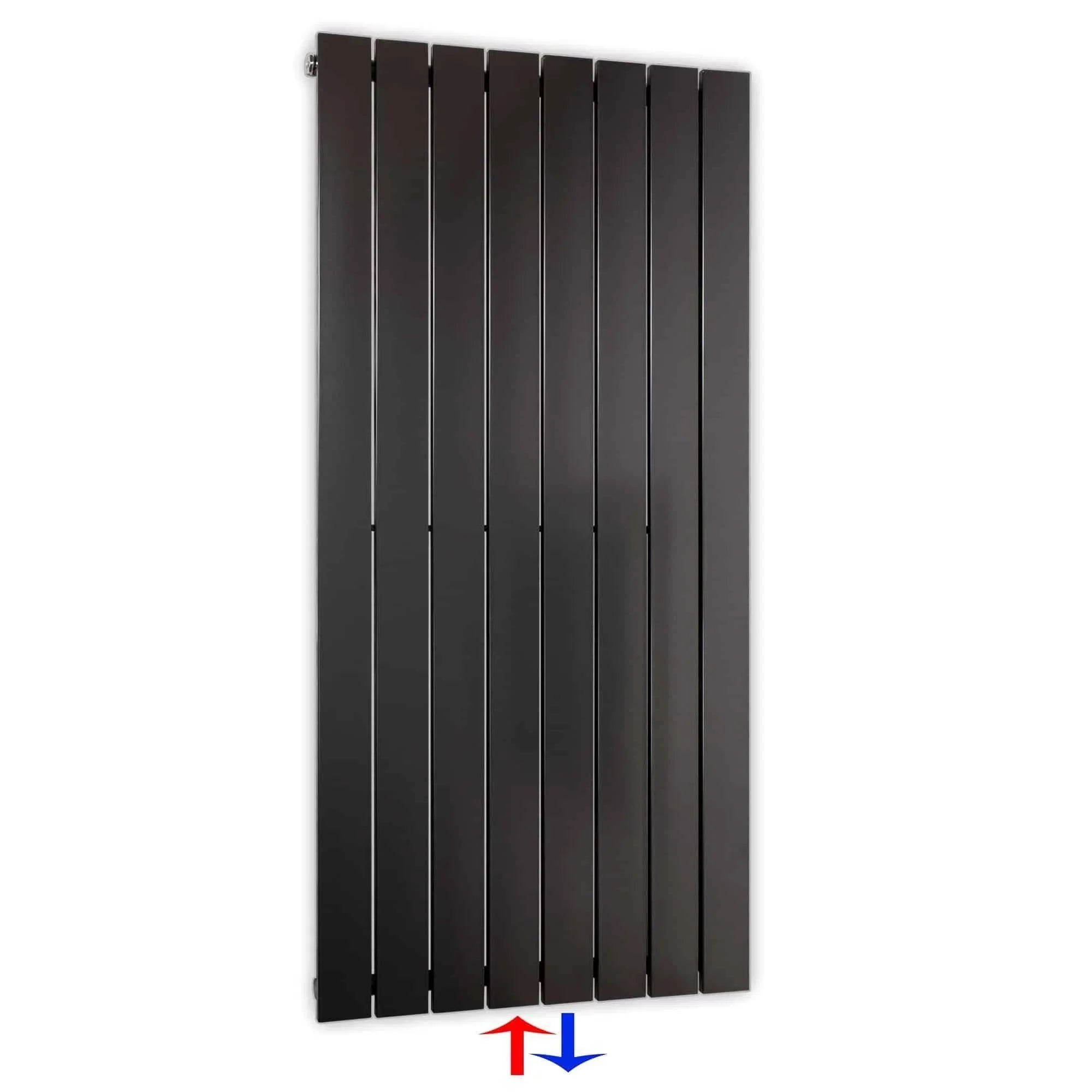 Flachheizkörper mit Mittelanschluss 1200 x 602 anthrazit Heizkörper Badheizkörper flach Badezimmer Heizung - heizkoerper.shop