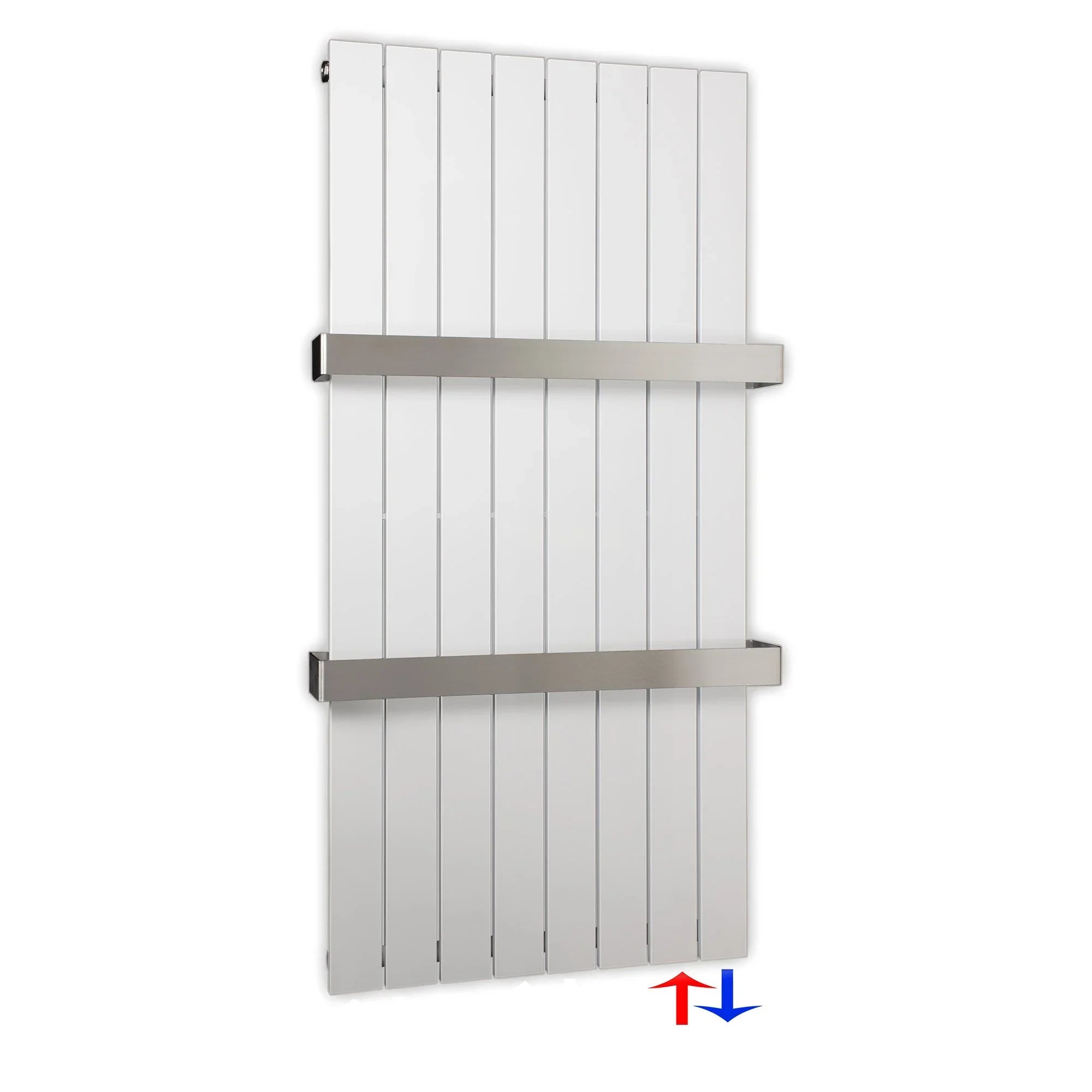 Design Paneelheizkörper 1200 x 602 Handtuchstangen Bad Flachheizkörper Anschluss rechts versetztem Mittelanschluss flach - heizkoerper.shop