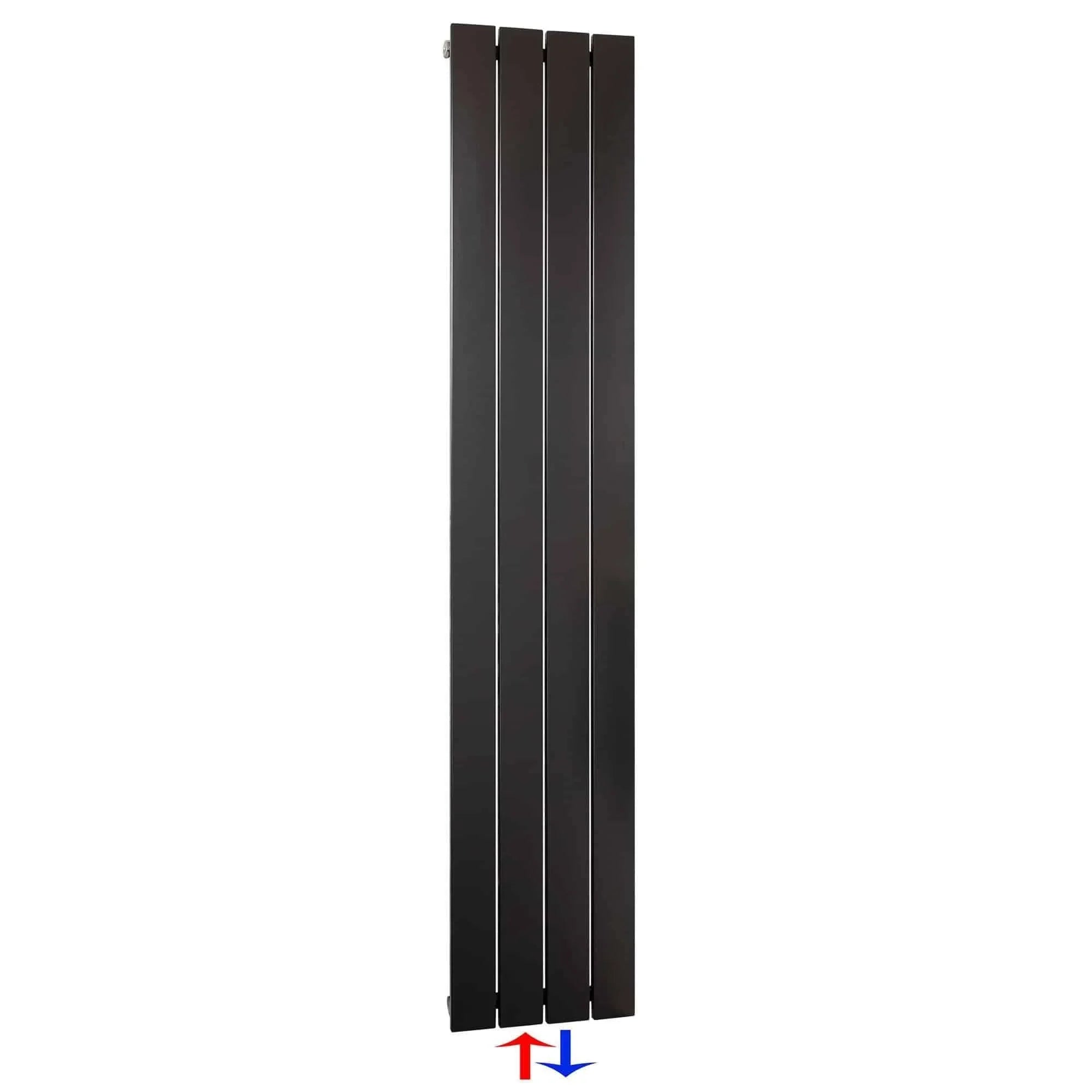 Flachheizkörper mit Mittelanschluss 1500 x 298 anthrazit Heizkörper Badheizkörper flach Badezimmer Heizung - heizkoerper.shop