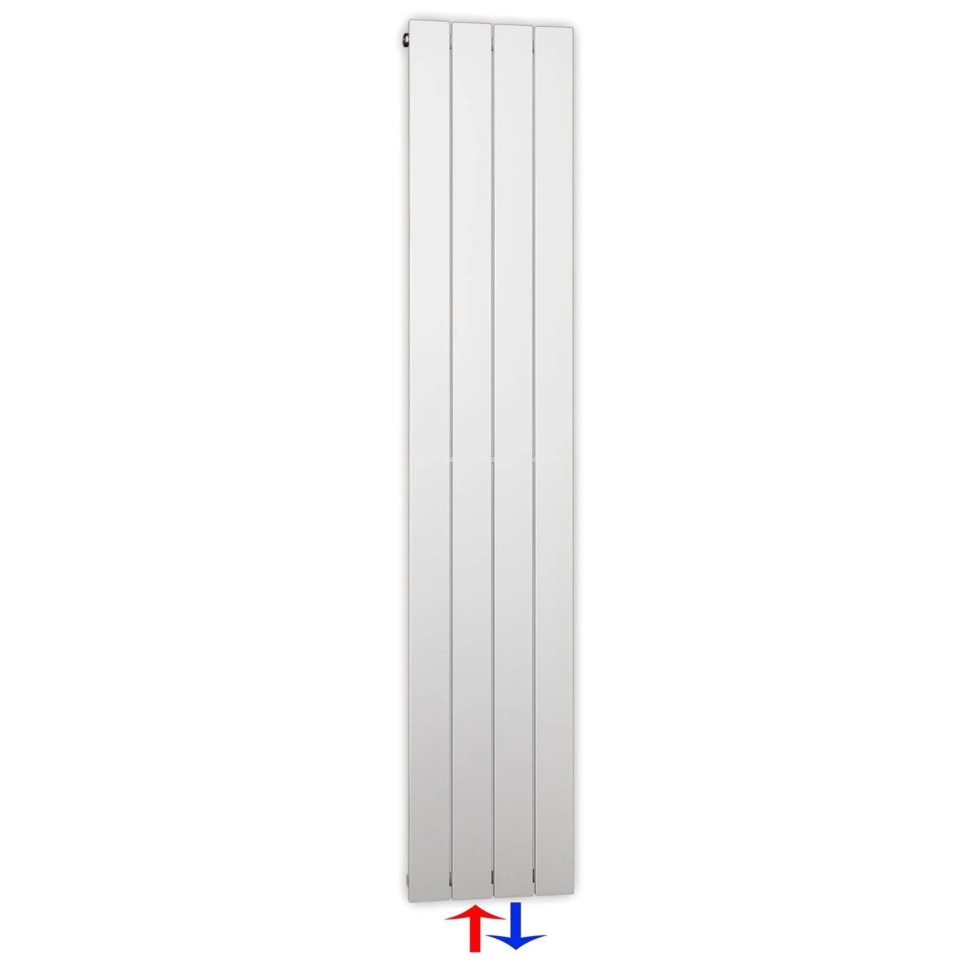 Flachheizkörper mit Mittelanschluss 1500 x 298 weiß Heizkörper Badheizkörper flach Badezimmer Heizung - heizkoerper.shop