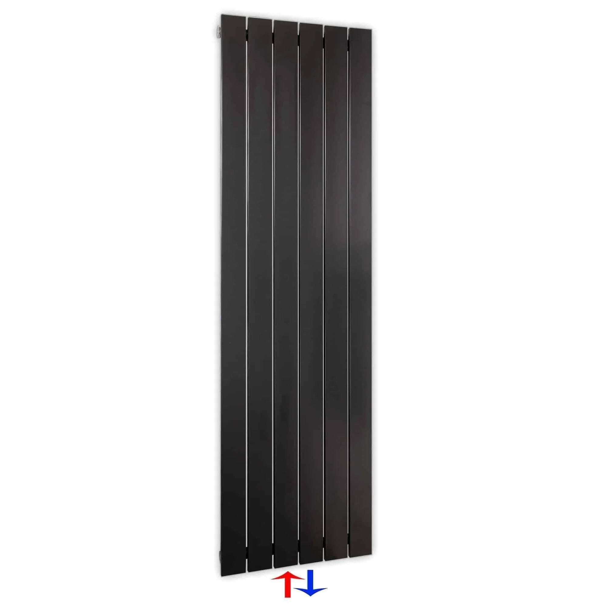 Flachheizkörper mit Mittelanschluss 1500 x 450 anthrazit Heizkörper Badheizkörper flach Badezimmer Heizung - heizkoerper.shop