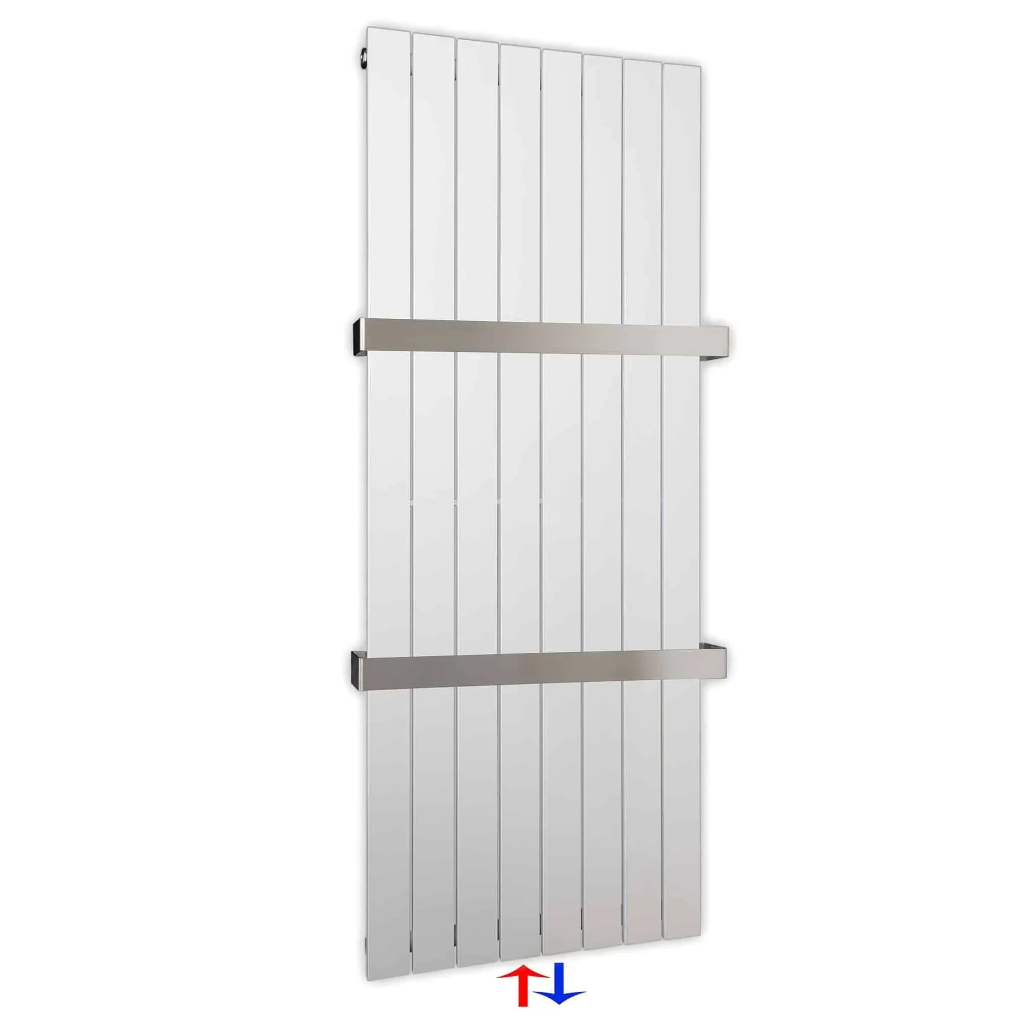 Design Paneelheizkörper vertikal 1500 x 602 mit Handtuchstangen weiß Heizkörper Badheizkörper flach Badezimmer Heizung - heizkoerper.shop