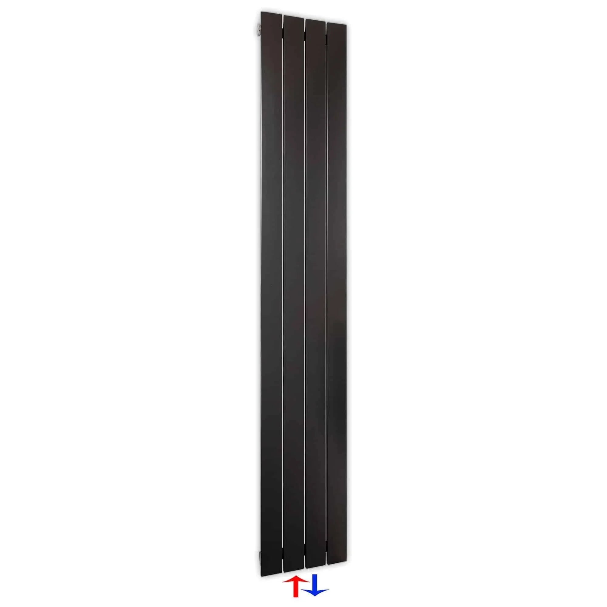 Flachheizkörper mit Mittelanschluss 1800 x 298 anthrazit Heizkörper Badheizkörper flach Badezimmer Heizung - heizkoerper.shop