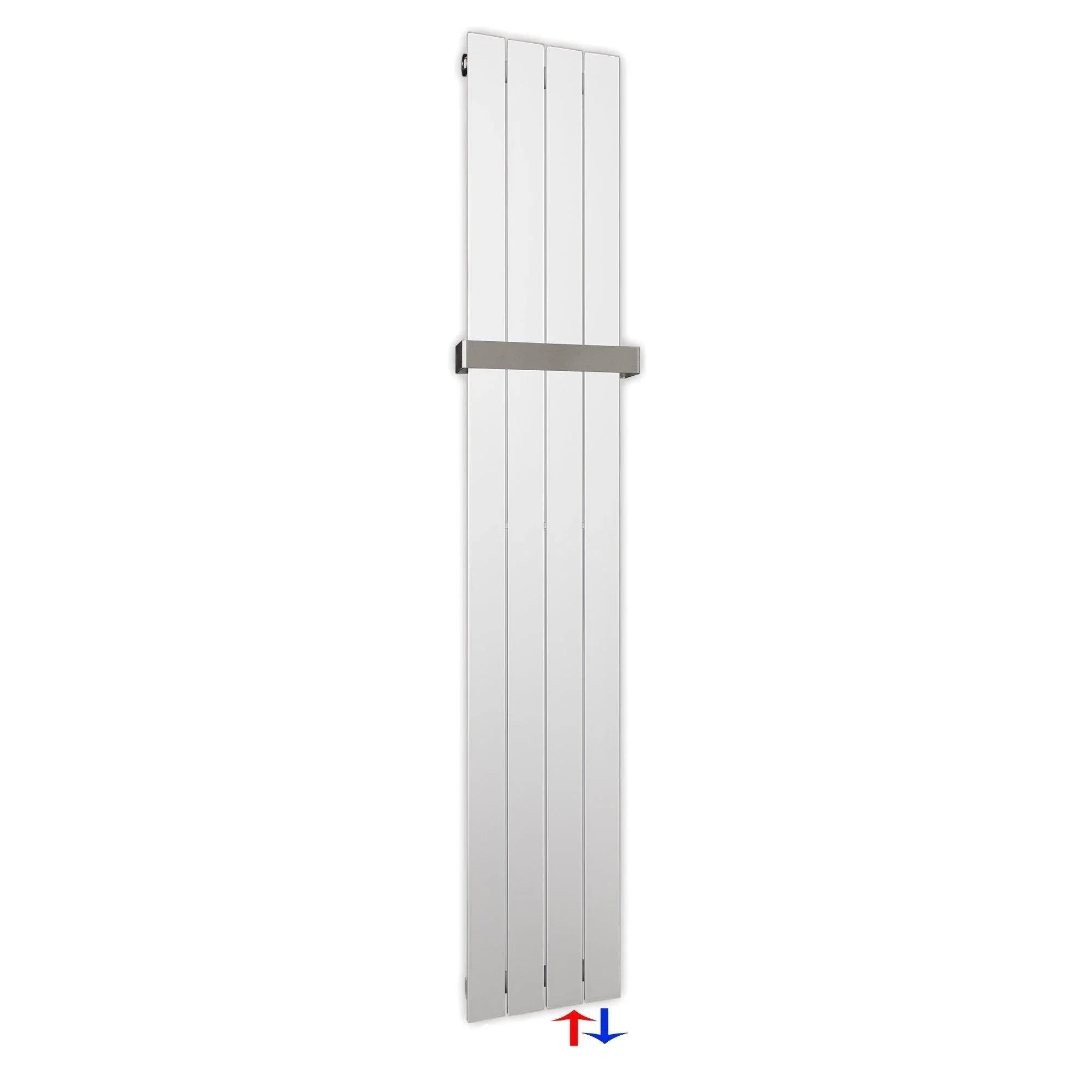Flachheizkörper 1800 x 298 Handtuchstange Bad Anschluss rechts versetztem Mittelanschluss flach - heizkoerper.shop