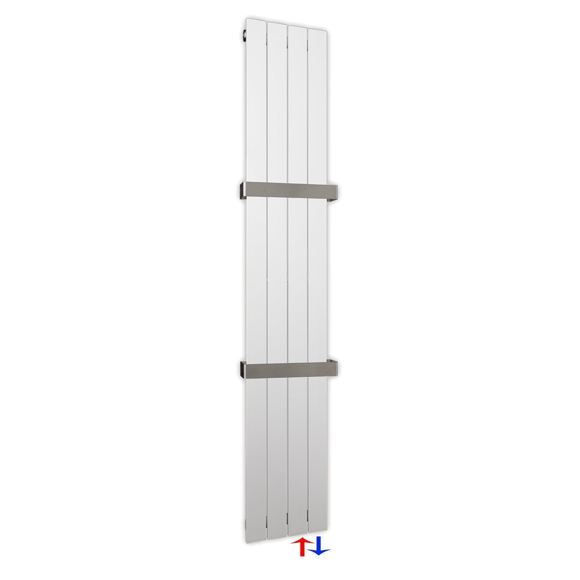Flachheizkörper 1800 x 298 Handtuchstangen Bad Anschluss rechts versetztem Mittelanschluss flach - heizkoerper.shop