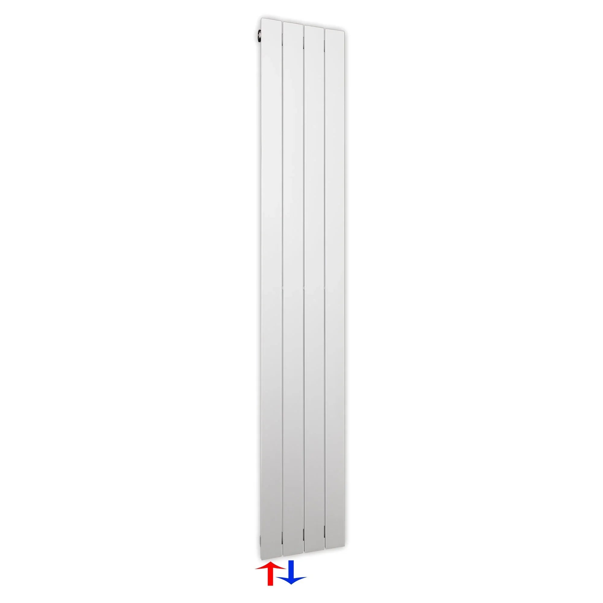 Design Paneelheizkörper Bad Flachheizkörper 1800 x 298 mit Anschluss links | mit versetztem Mittelanschluss flach - heizkoerper.shop