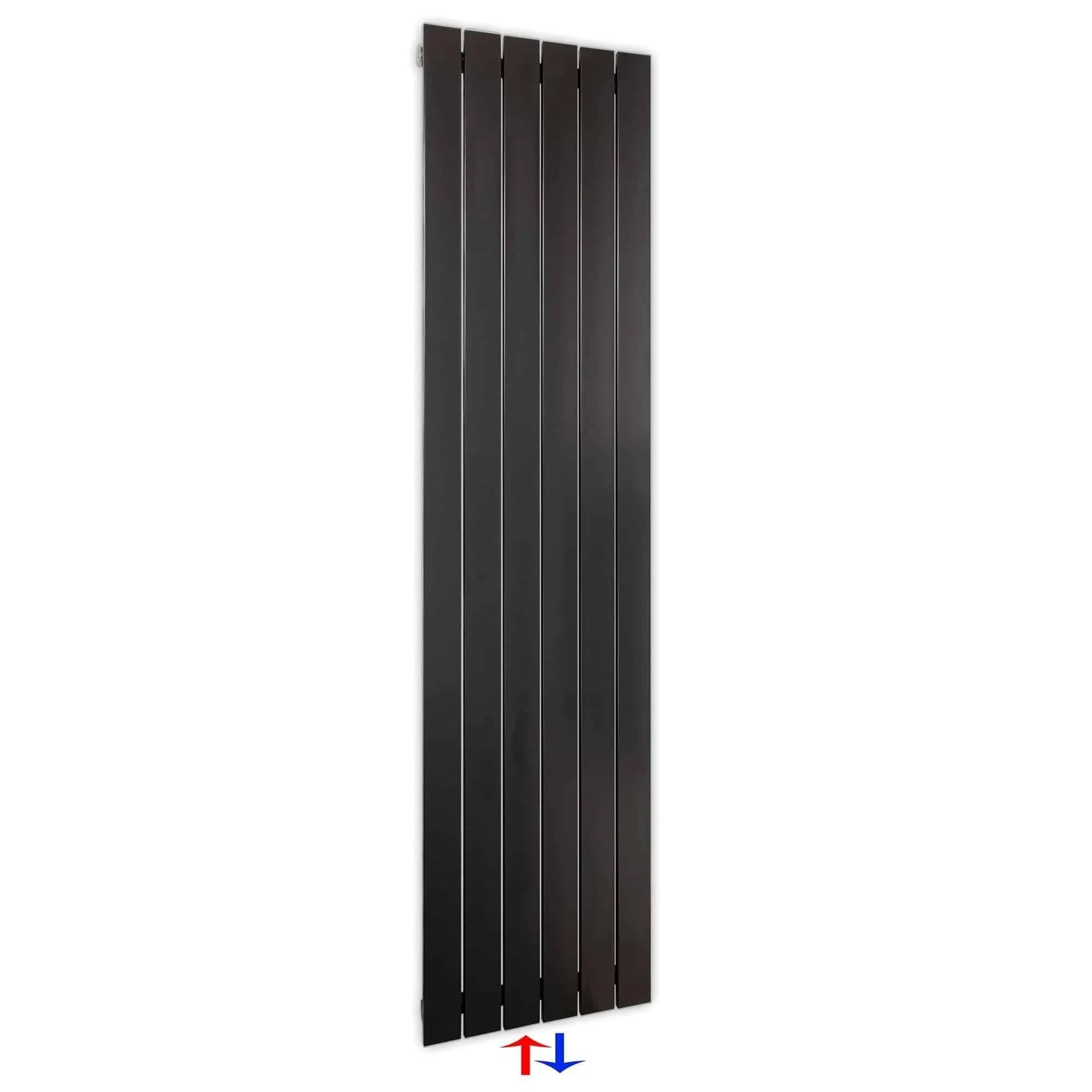 Flachheizkörper mit Mittelanschluss 1800 x 450 anthrazit Heizkörper Badheizkörper flach Badezimmer Heizung - heizkoerper.shop