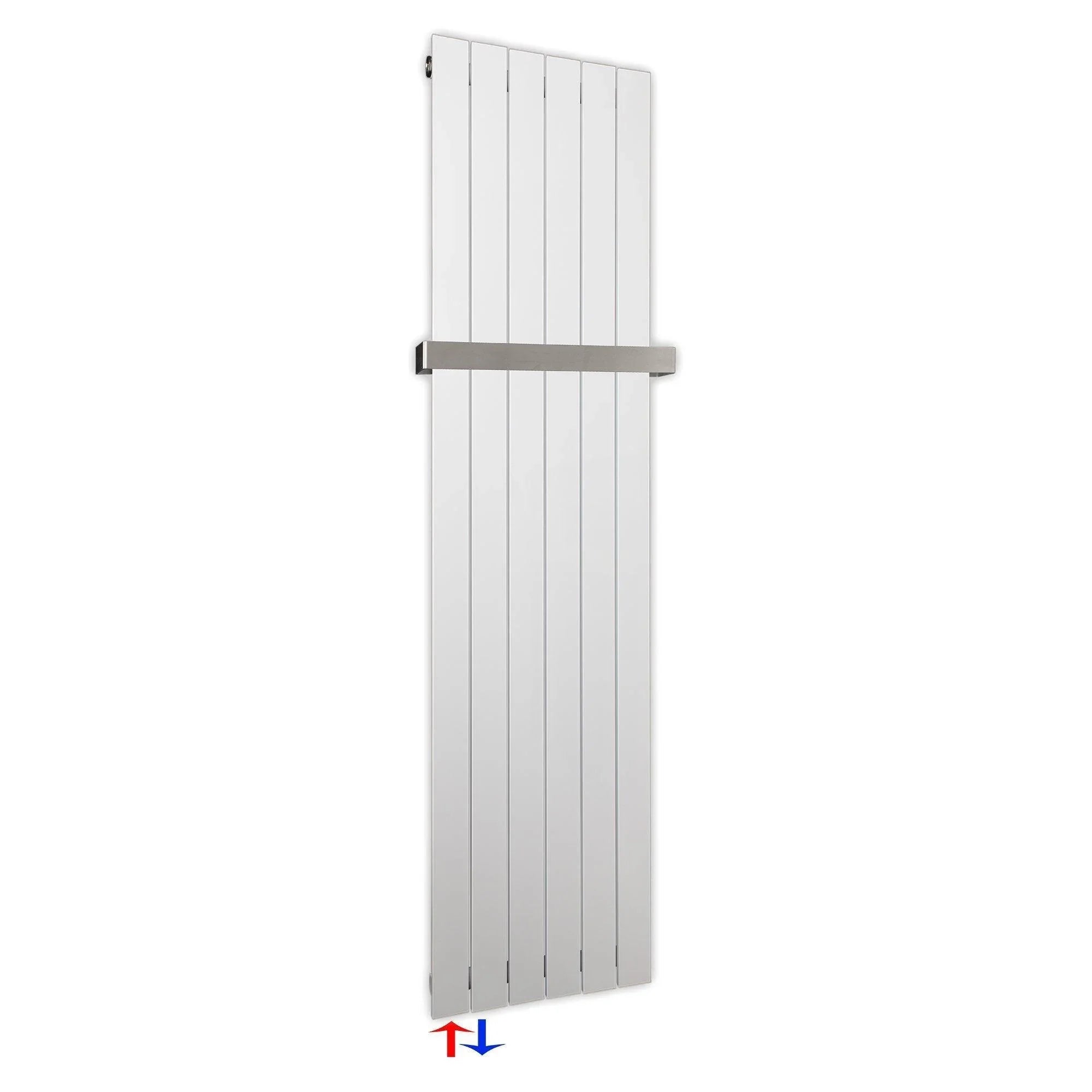 Flachheizkörper 1800 x 450 Handtuchstange Bad Anschluss links versetztem Mittelanschluss flach - heizkoerper.shop