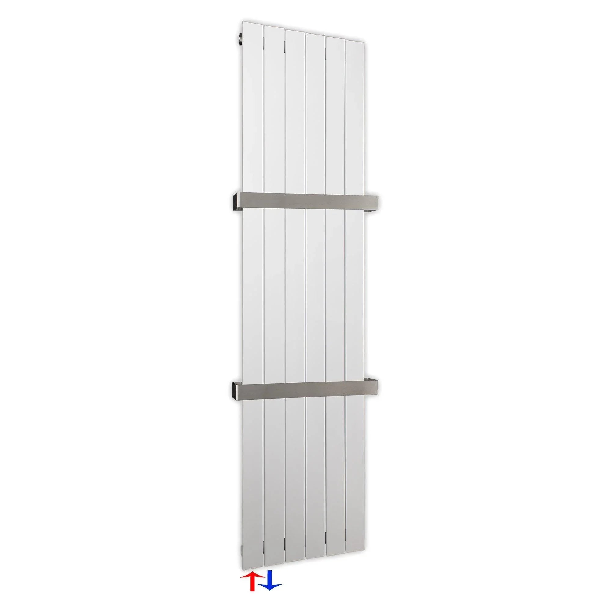 Flachheizkörper 1800 x 450 Handtuchstangen Bad Anschluss links versetztem Mittelanschluss flach - heizkoerper.shop
