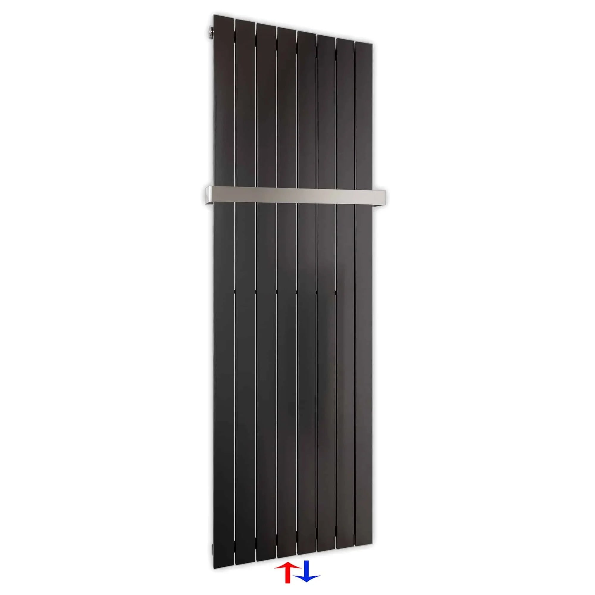Design Paneelheizkörper vertikal 1800 x 602 mit Handtuchstange anthrazit Heizkörper Badheizkörper flach - heizkoerper.shop