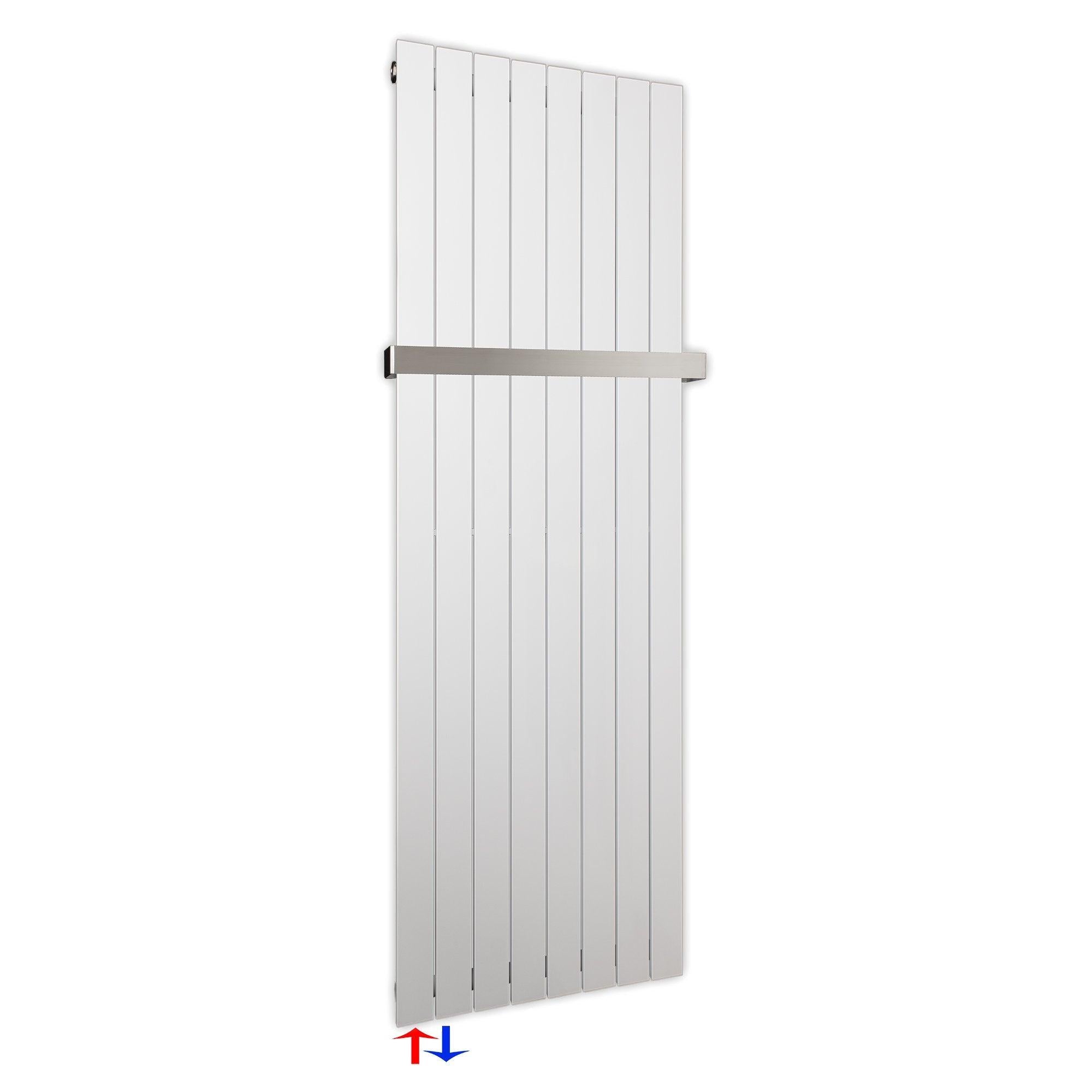 Flachheizkörper 1800 x 602 Handtuchstange Bad Anschluss links versetztem Mittelanschluss flach - heizkoerper.shop