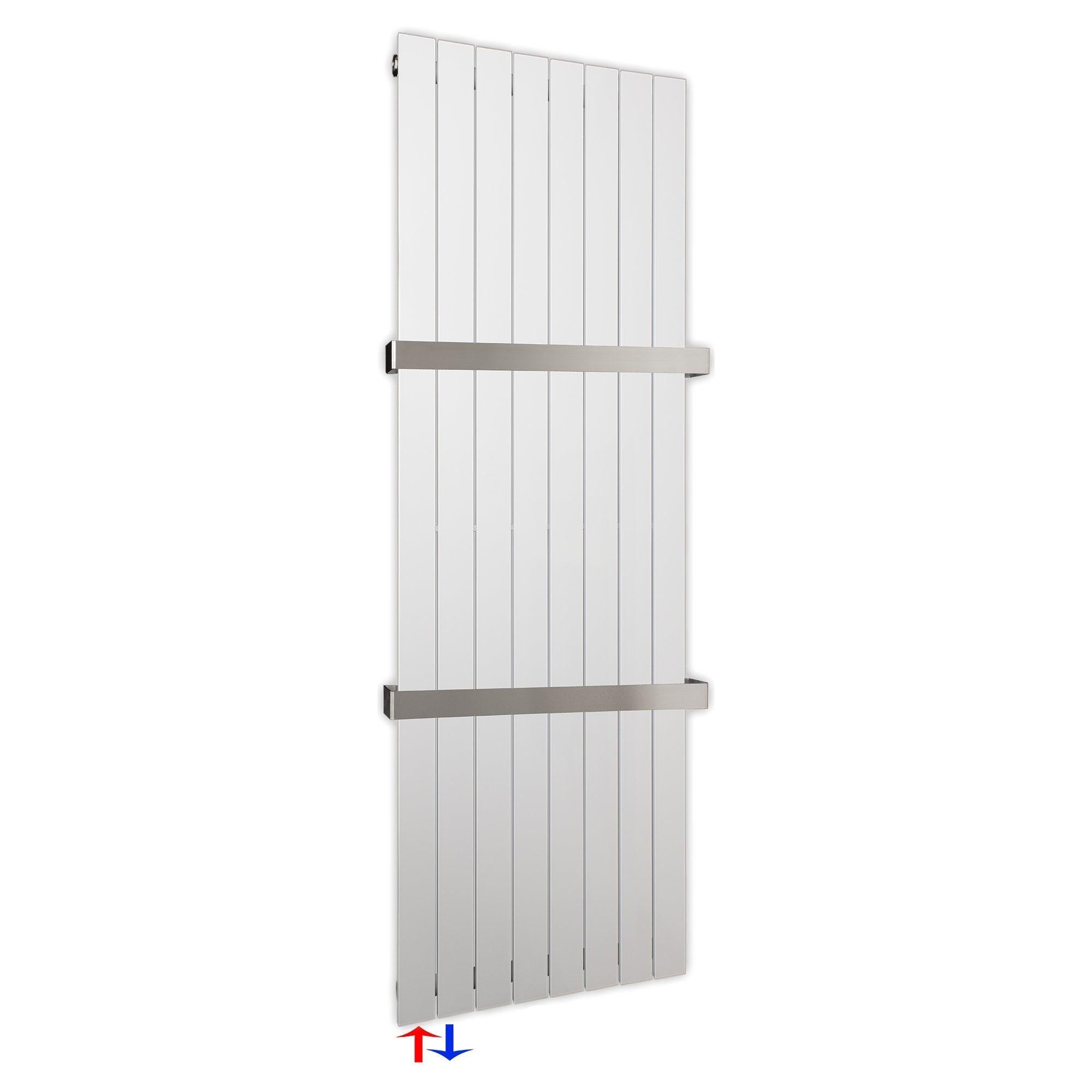 Flachheizkörper 1800 x 602 Handtuchstangen Bad Anschluss links versetztem Mittelanschluss flach - heizkoerper.shop