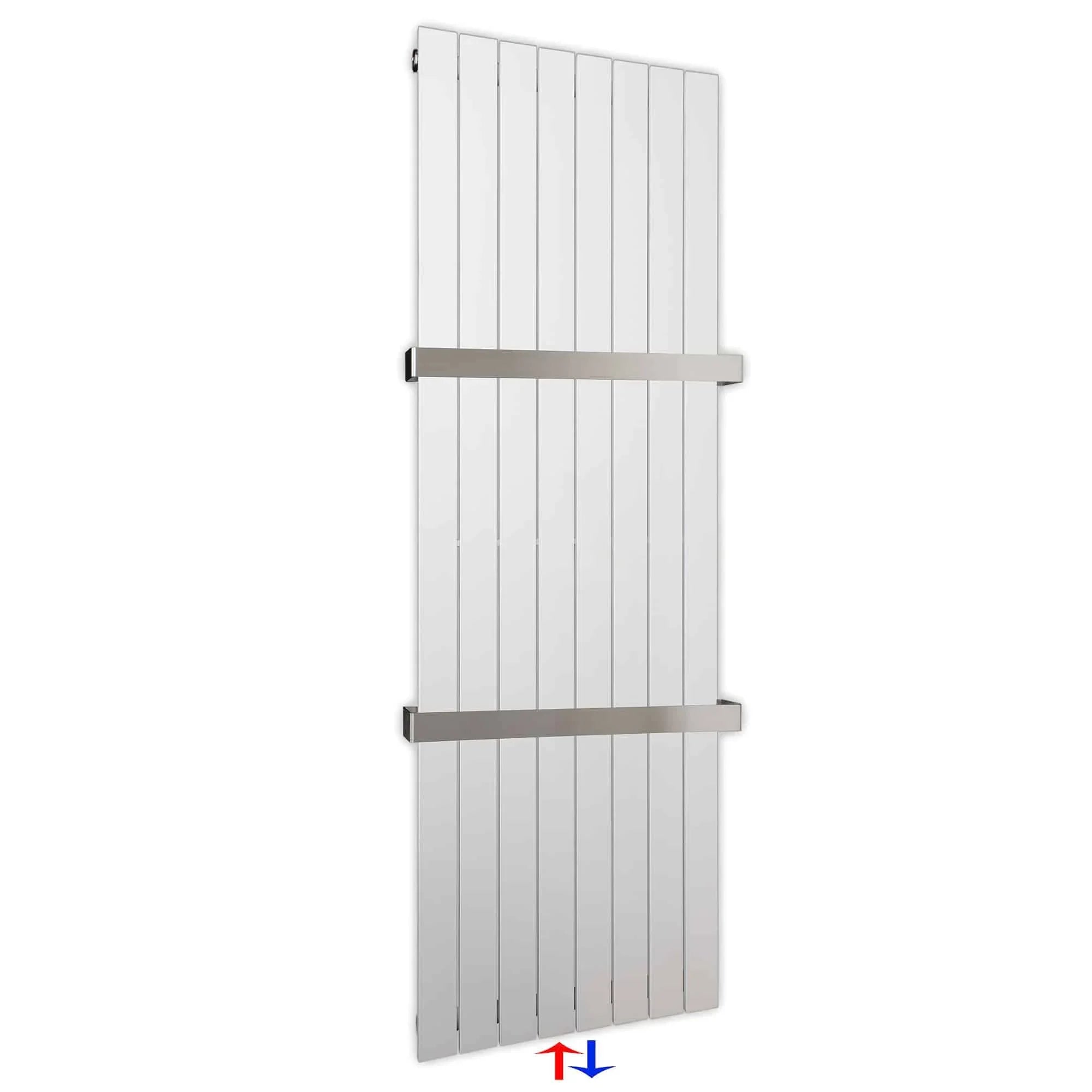 Design Paneelheizkörper vertikal 1800 x 602 mit Handtuchstangen weiß Heizkörper Badheizkörper flach Badezimmer Heizung - heizkoerper.shop