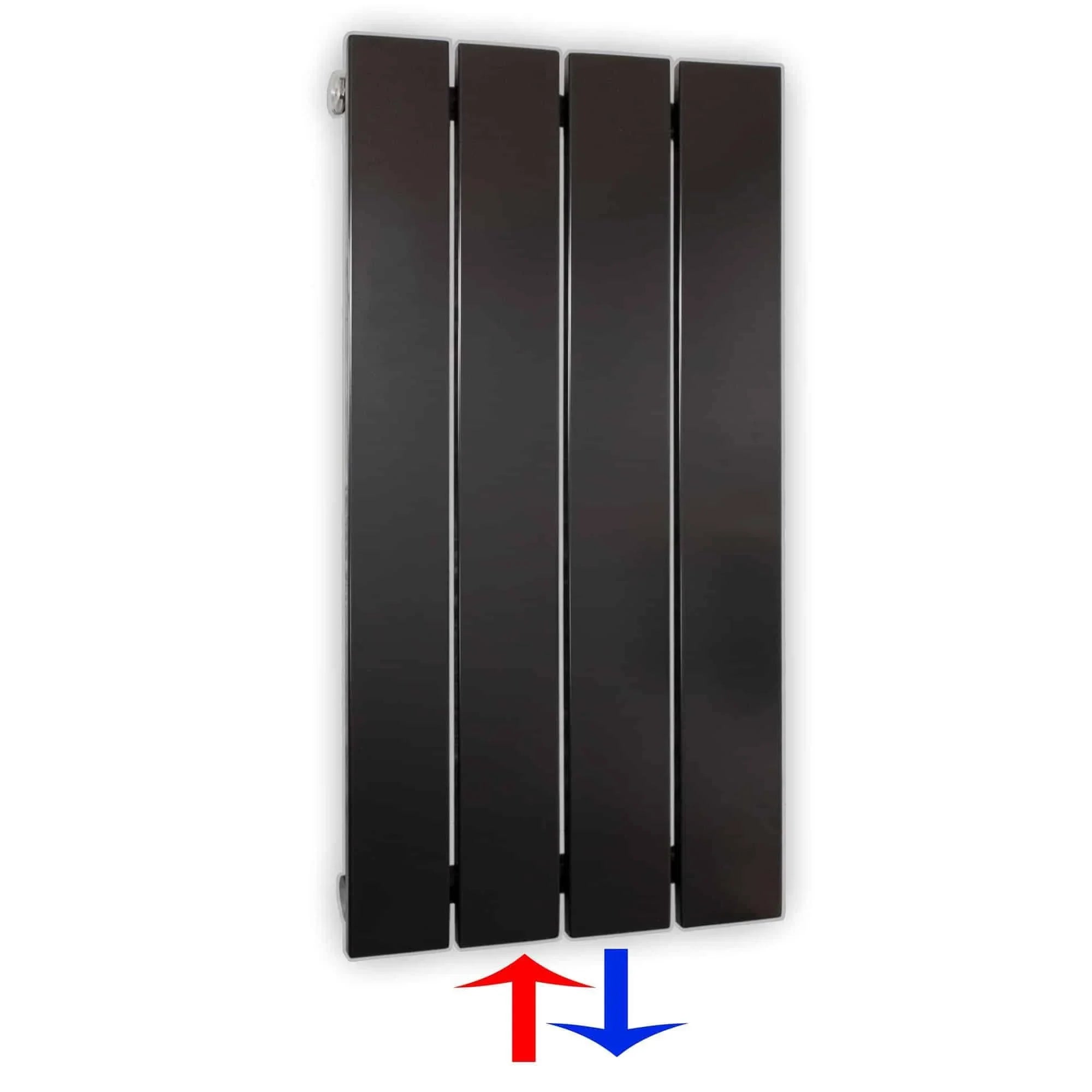 Flachheizkörper mit Mittelanschluss 600 x 298 anthrazit Heizkörper Badheizkörper flach Badezimmer Heizung - heizkoerper.shop