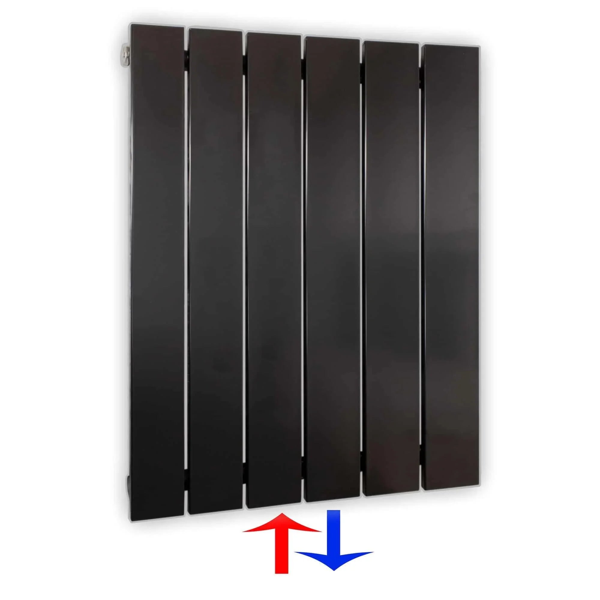 Flachheizkörper mit Mittelanschluss 600 x 450 anthrazit Heizkörper Badheizkörper flach Badezimmer Heizung - heizkoerper.shop