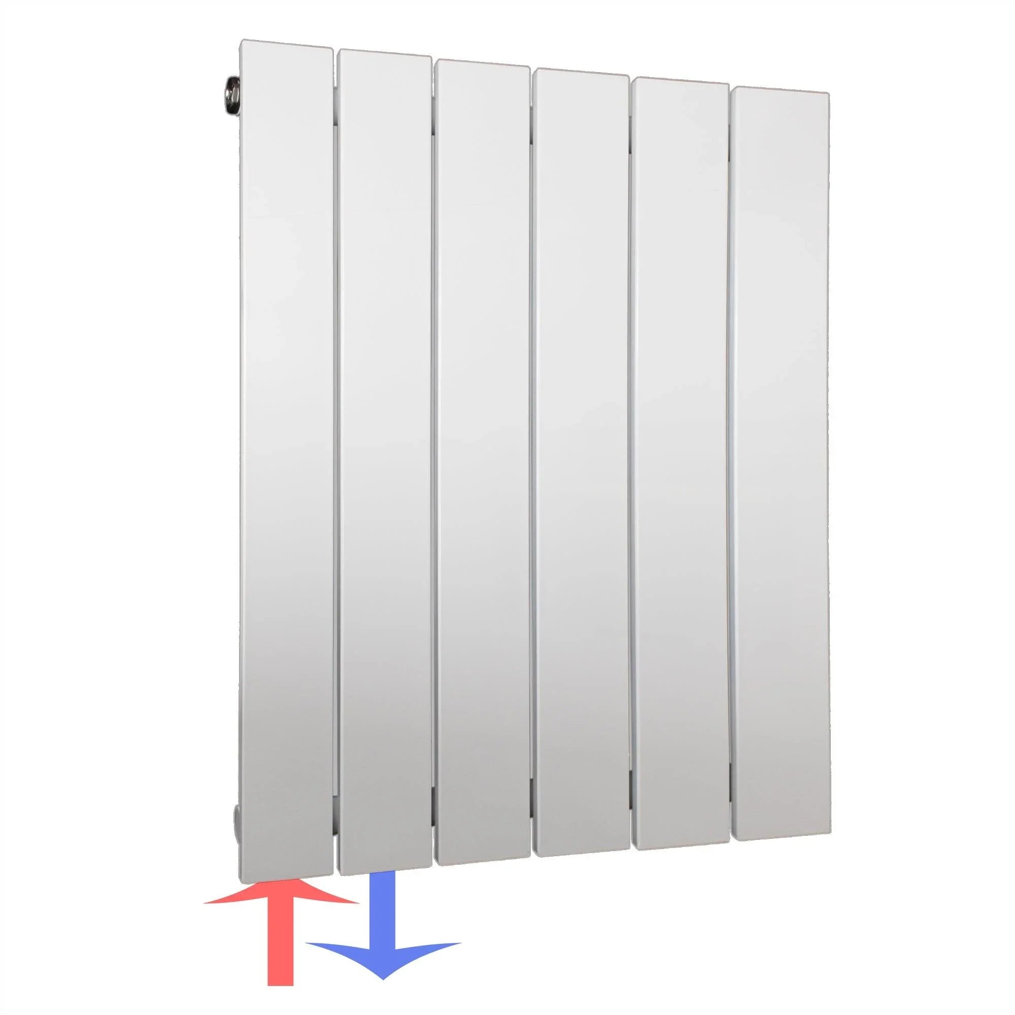 Design Paneelheizkörper Bad Flachheizkörper 600 x 450 mit Anschluss links | mit versetztem Mittelanschluss flach - heizkoerper.shop