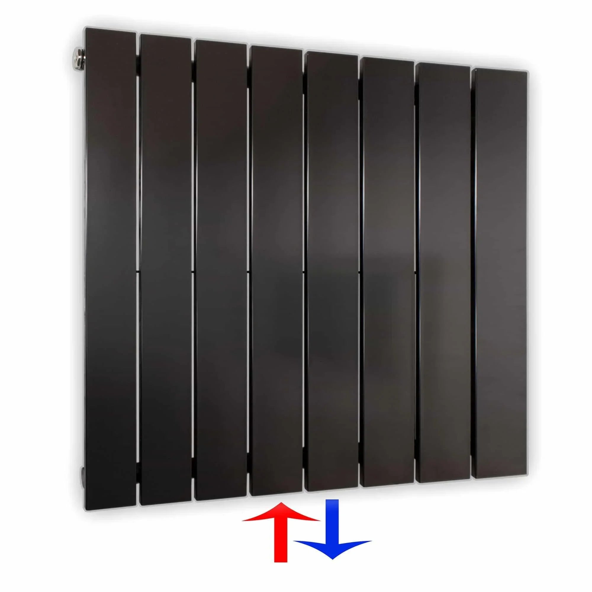 Flachheizkörper mit Mittelanschluss 600 x 602 anthrazit Heizkörper Badheizkörper flach Badezimmer Heizung - heizkoerper.shop