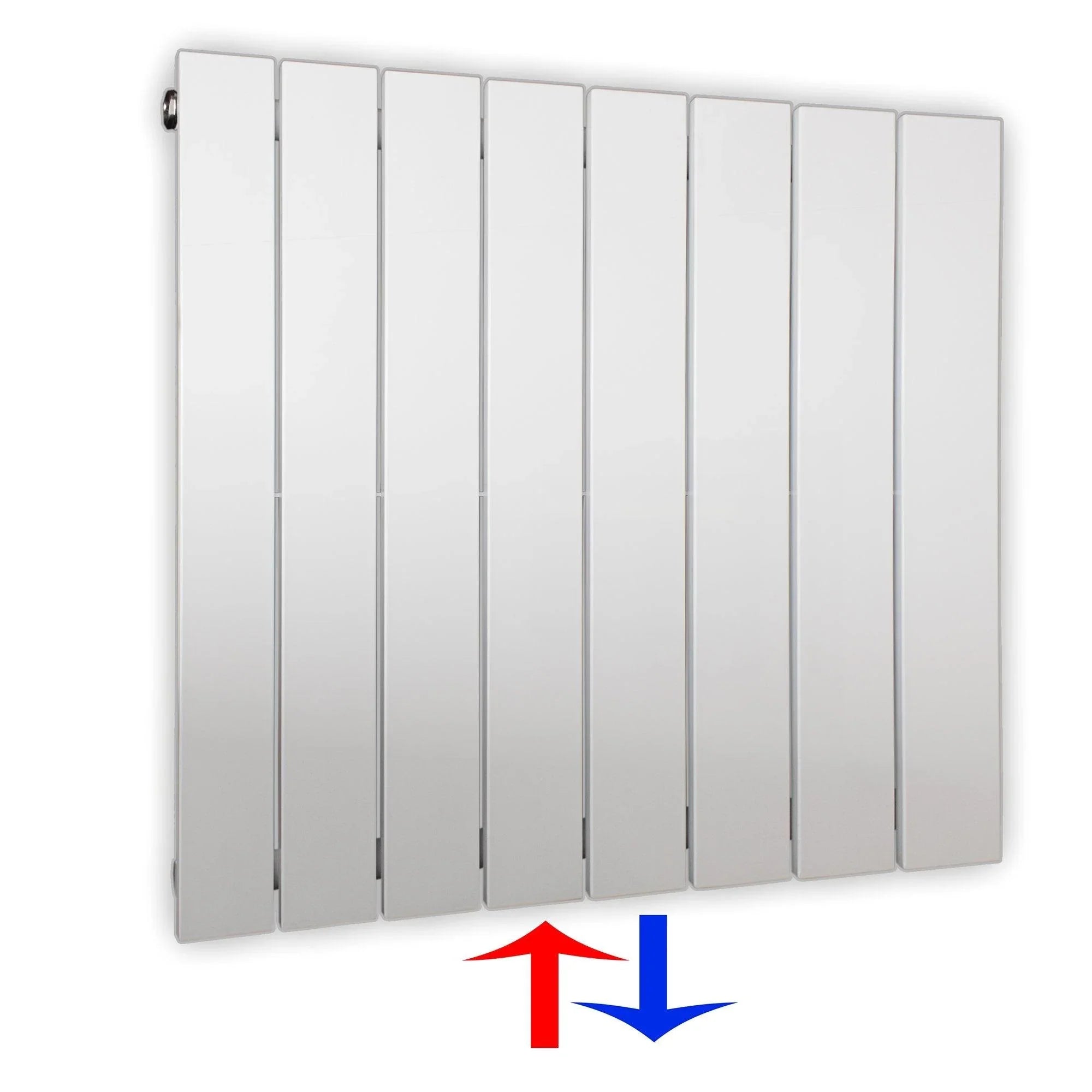 Flachheizkörper mit Mittelanschluss 600 x 602 weiß Heizkörper Badheizkörper flach Badezimmer Heizung - heizkoerper.shop